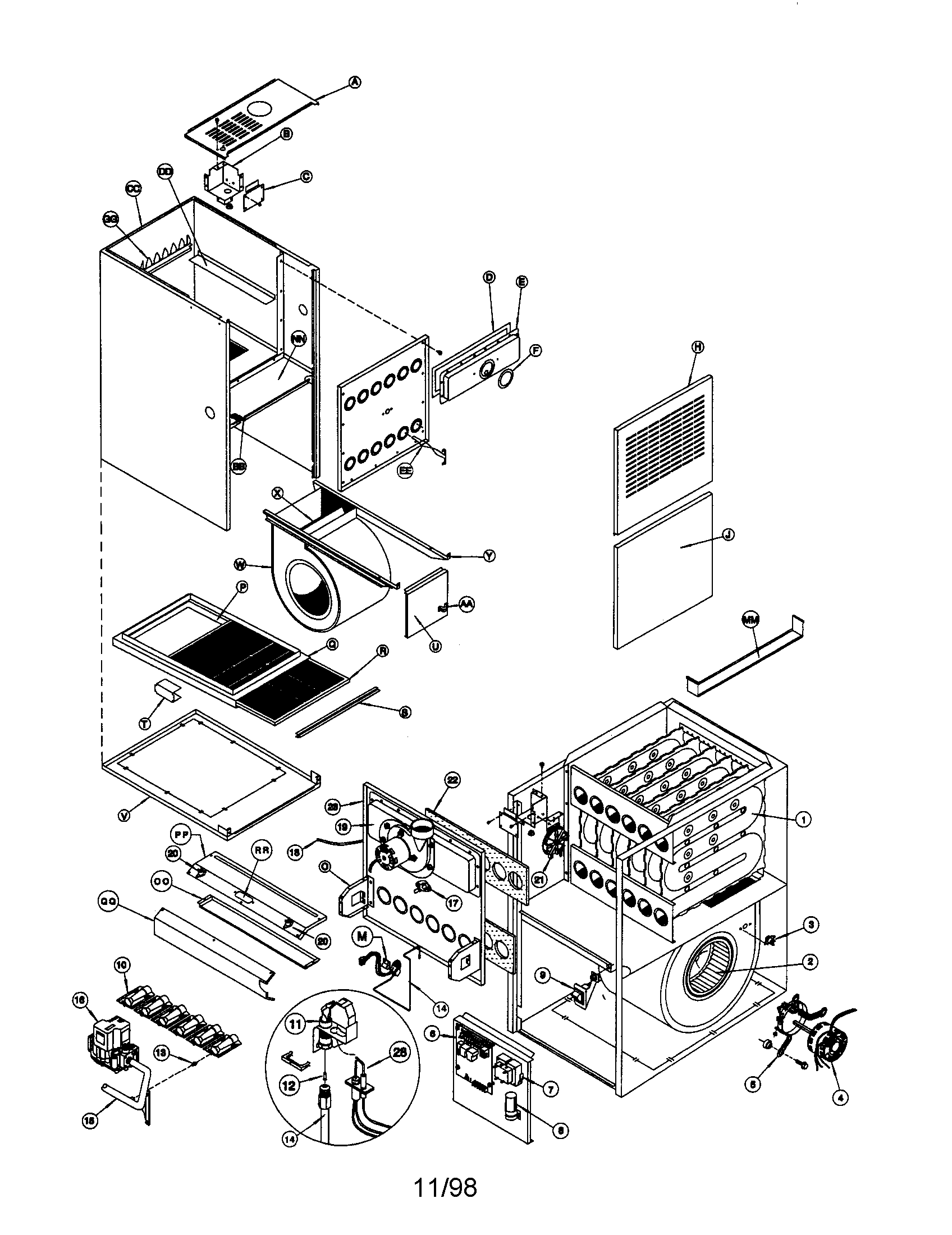ICP NTN6100KFA1 replacement parts diagram