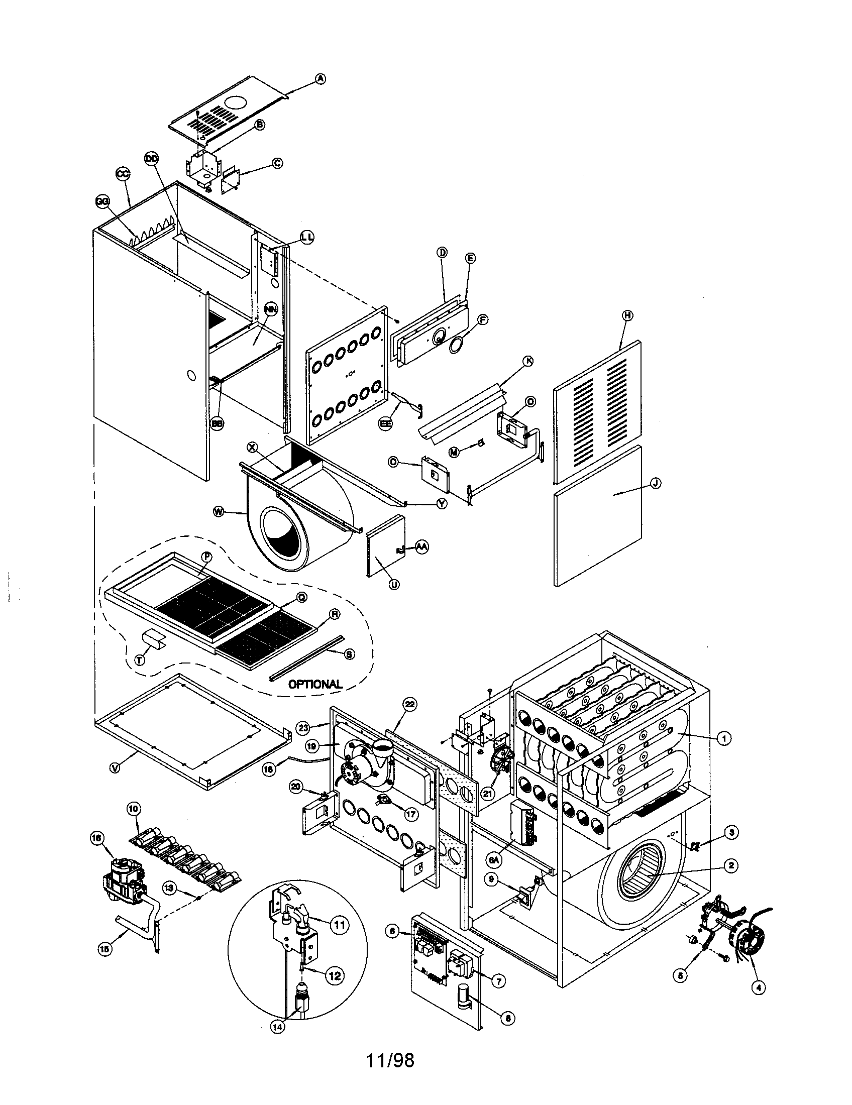 ICP FBF100F20A3 replacement parts diagram