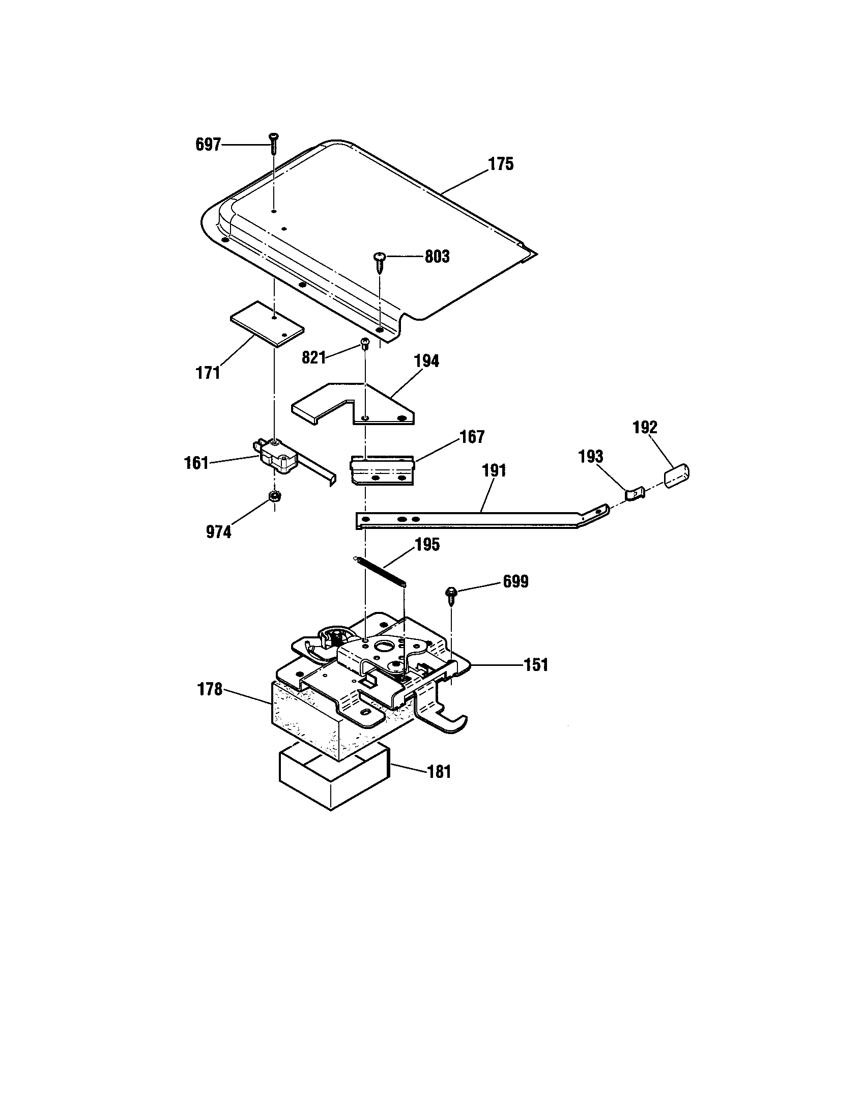 Kenmore 91193576790 door lock diagram