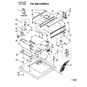 Kenmore 11076058691 top and console diagram