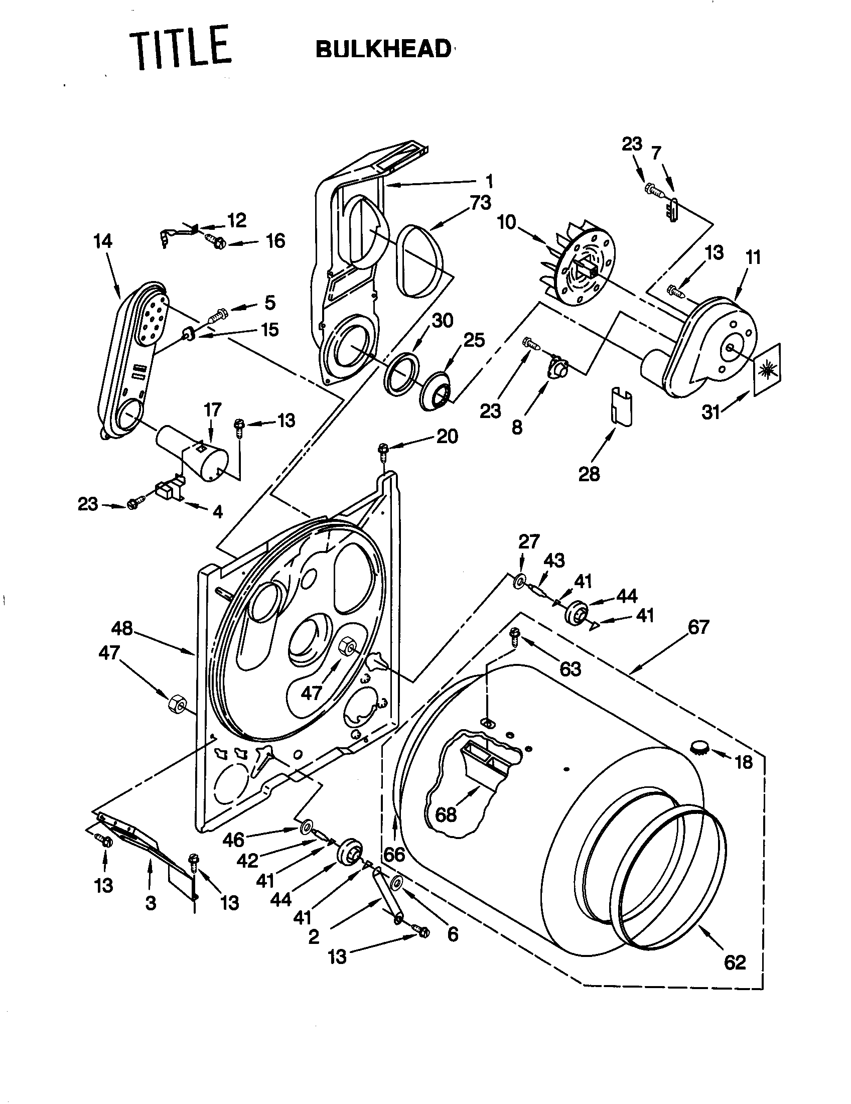 Kenmore 11076071691 bulkhead diagram