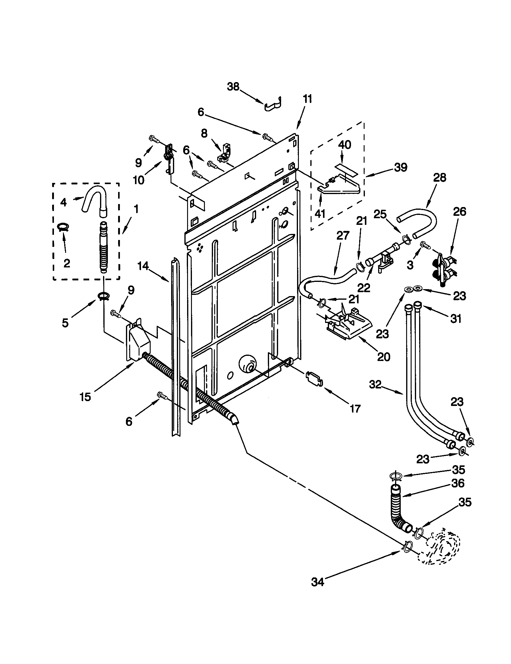 Kenmore 11029884890 rear panel diagram