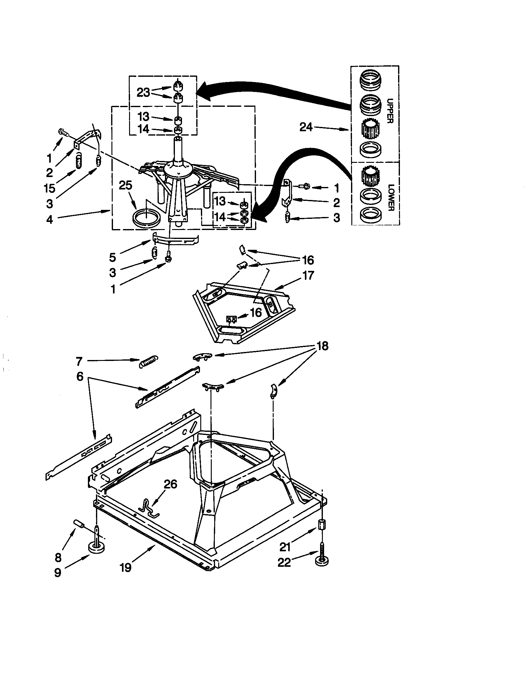 Kenmore 11029884890 machine base diagram