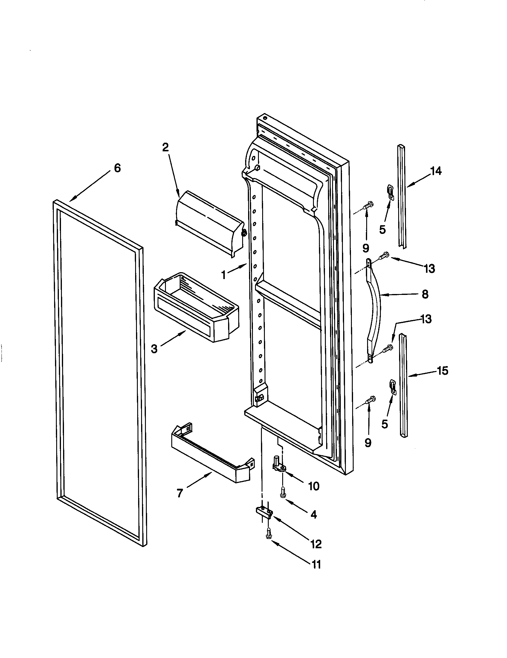 Kenmore 10659245990 refrigerator door diagram