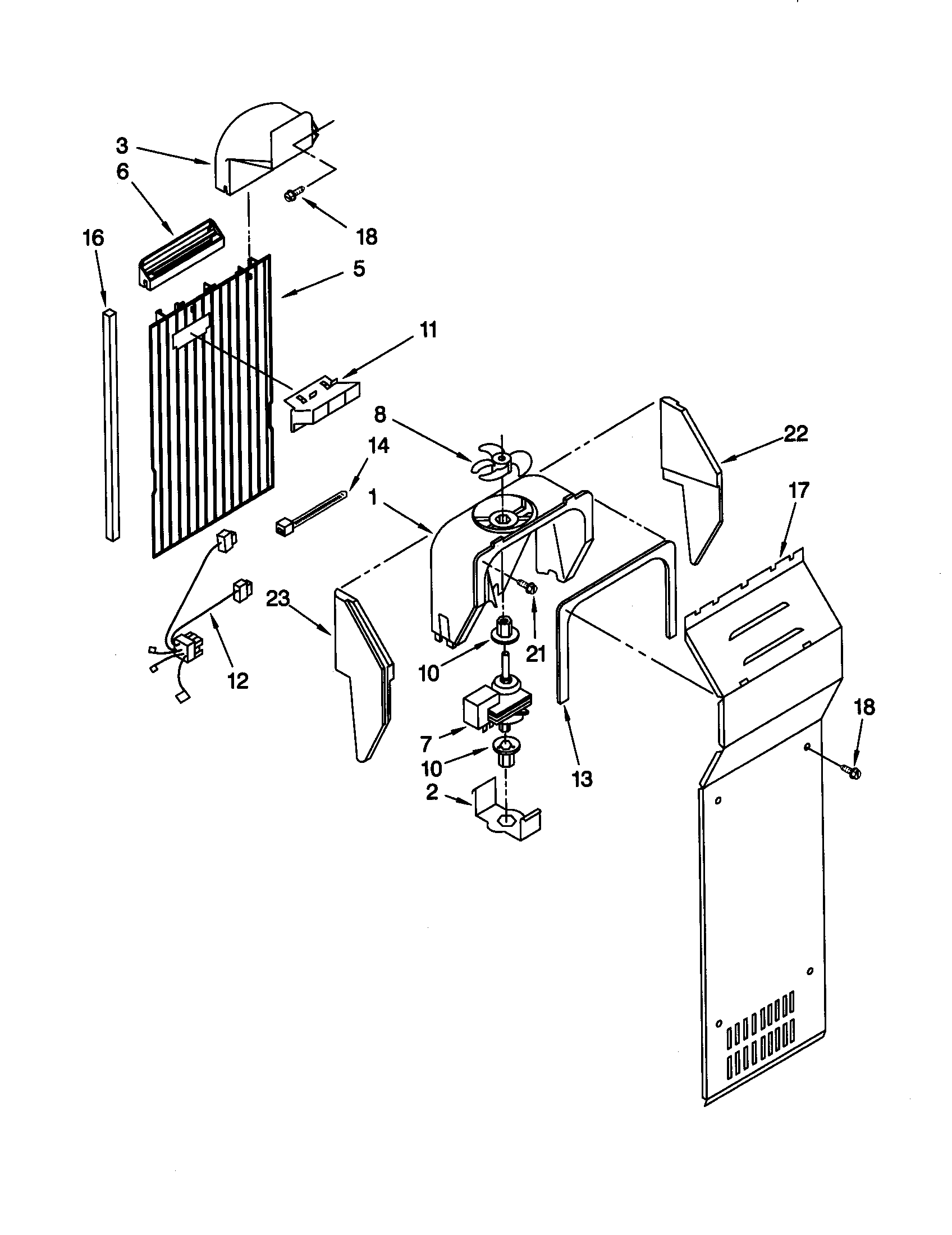 Kenmore 10659245990 air flow diagram