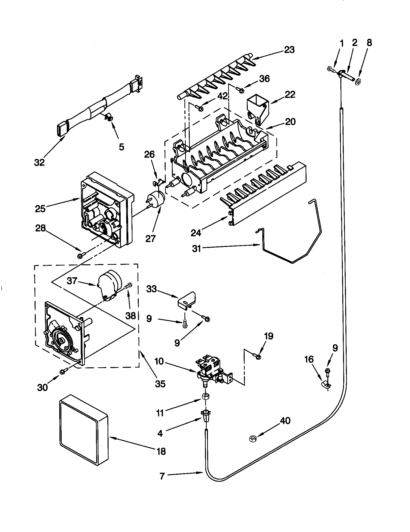 Kenmore 10659245990 icemaker diagram