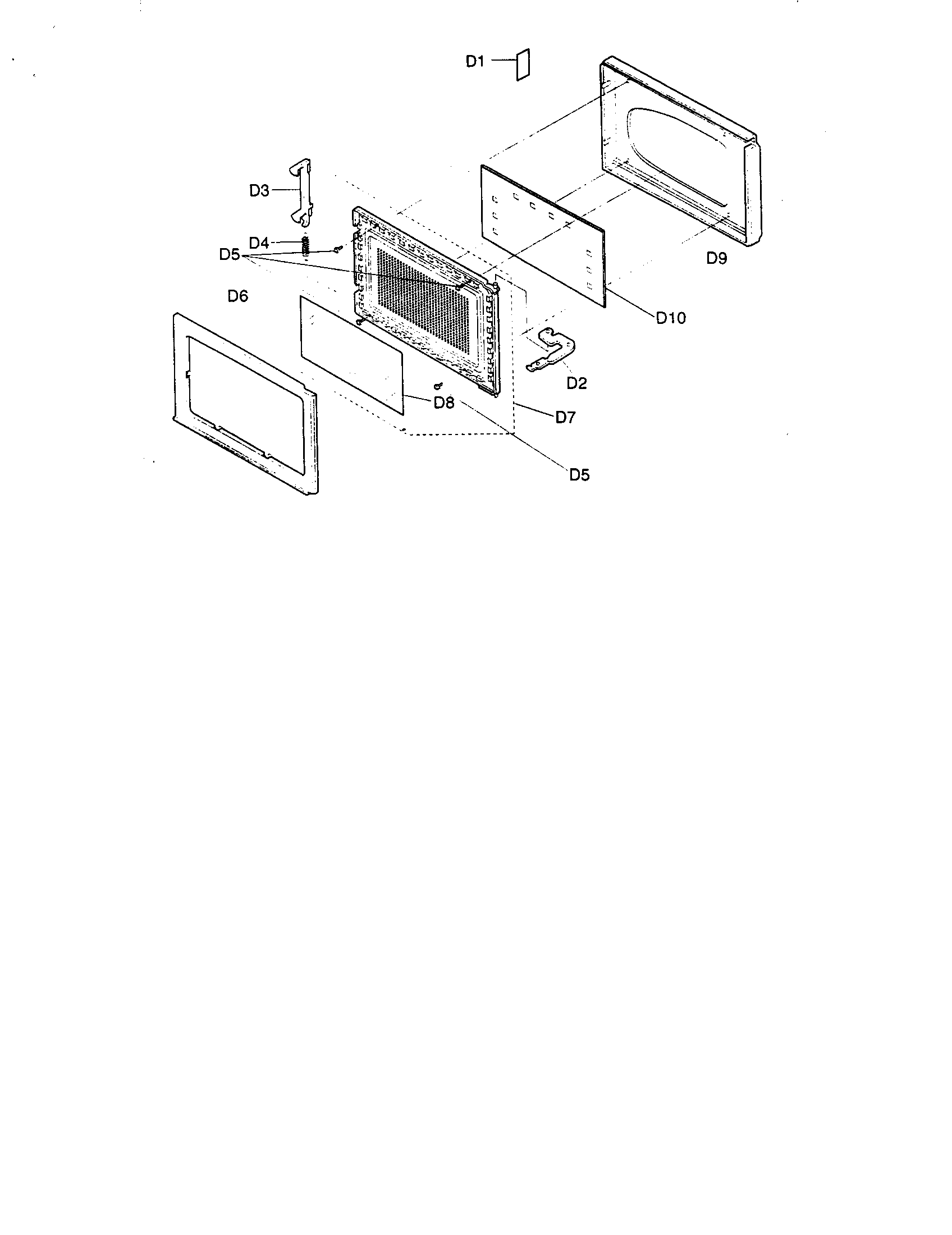 Panasonic NNS668BAS door assembly diagram