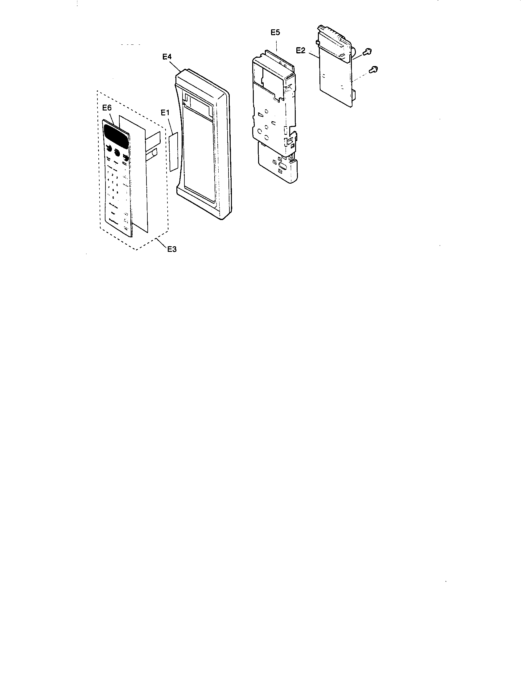 Panasonic NNS668BAS escutcheon base assembly diagram