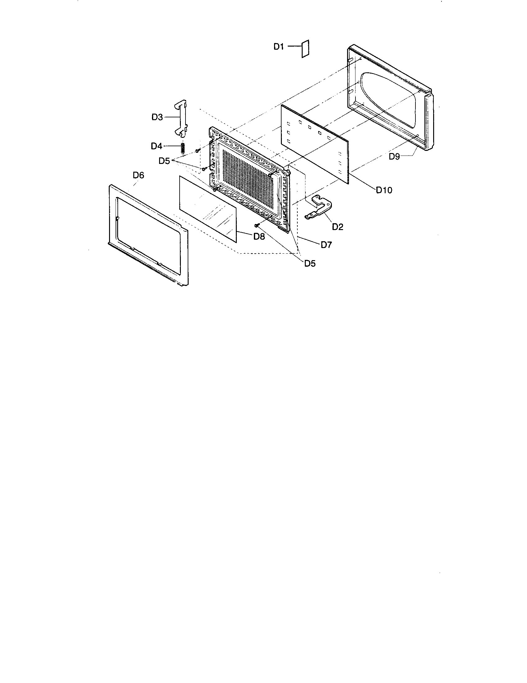 Panasonic NN-S768BA door assembly diagram