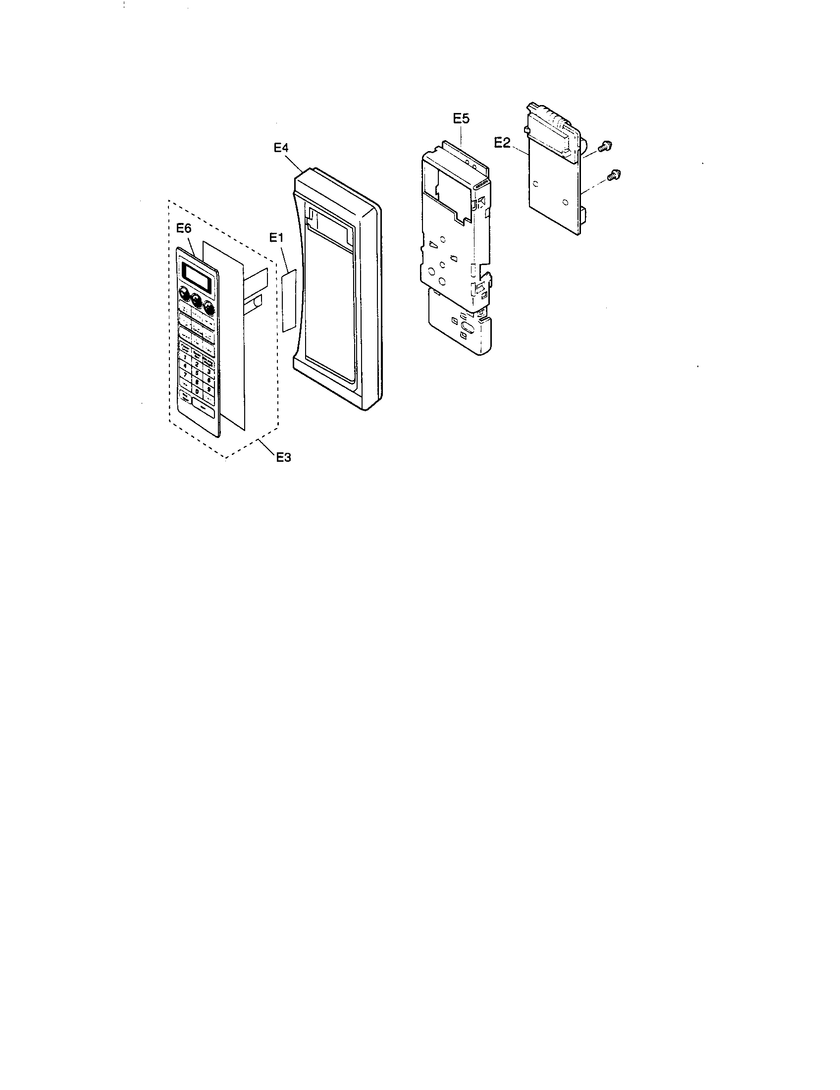 Panasonic NN-S768BA escutcheon base assembly diagram