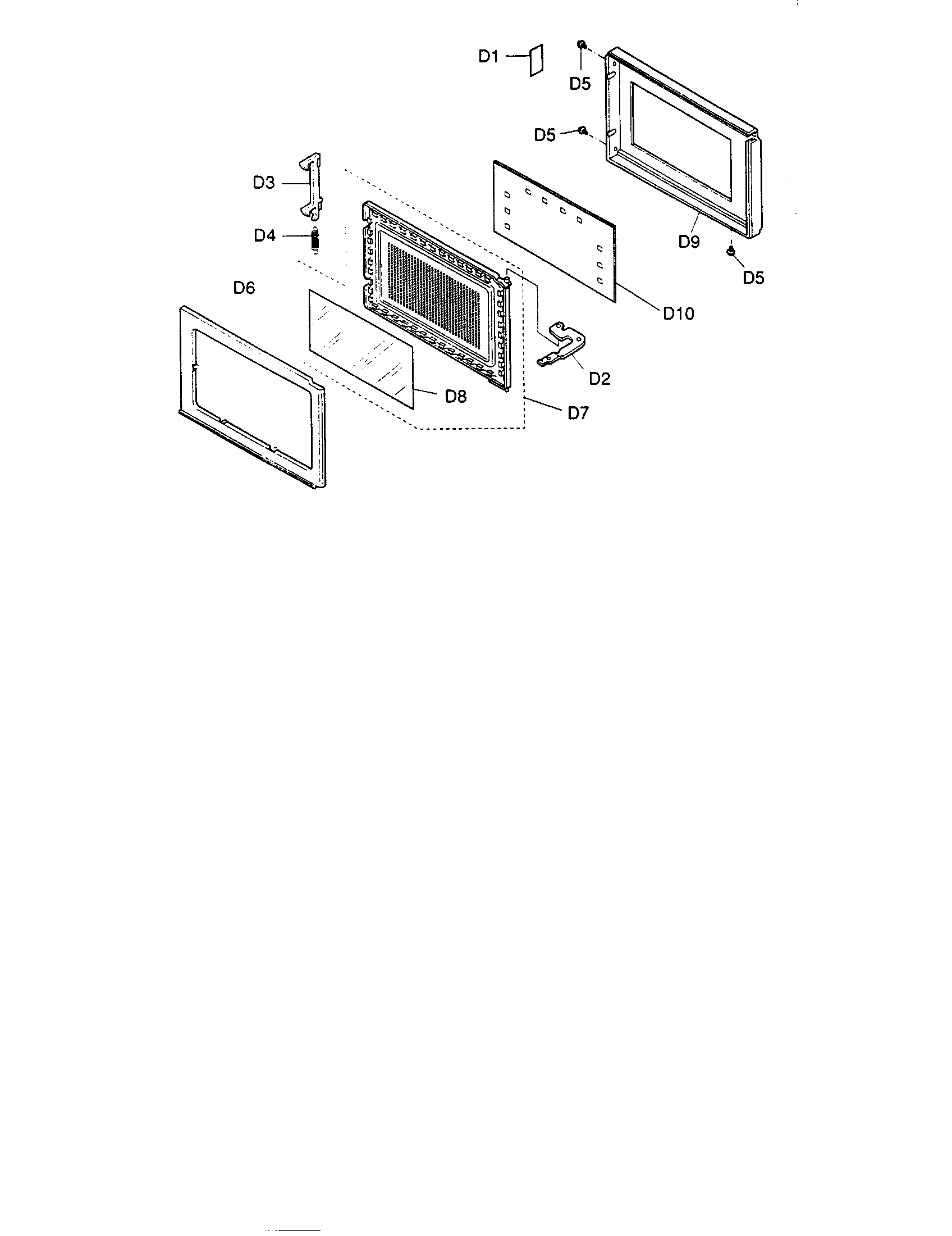 Panasonic NNS767WAS door assembly diagram