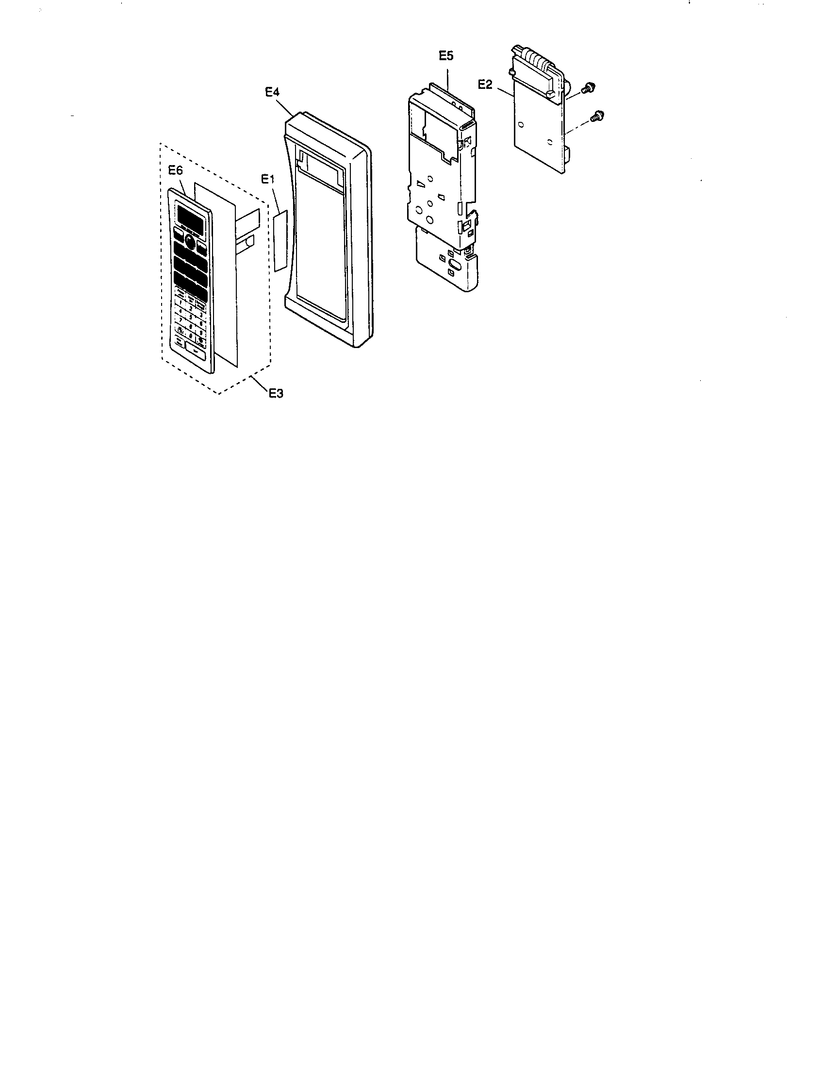 Panasonic NNS767WAS escutcheon base assembly diagram