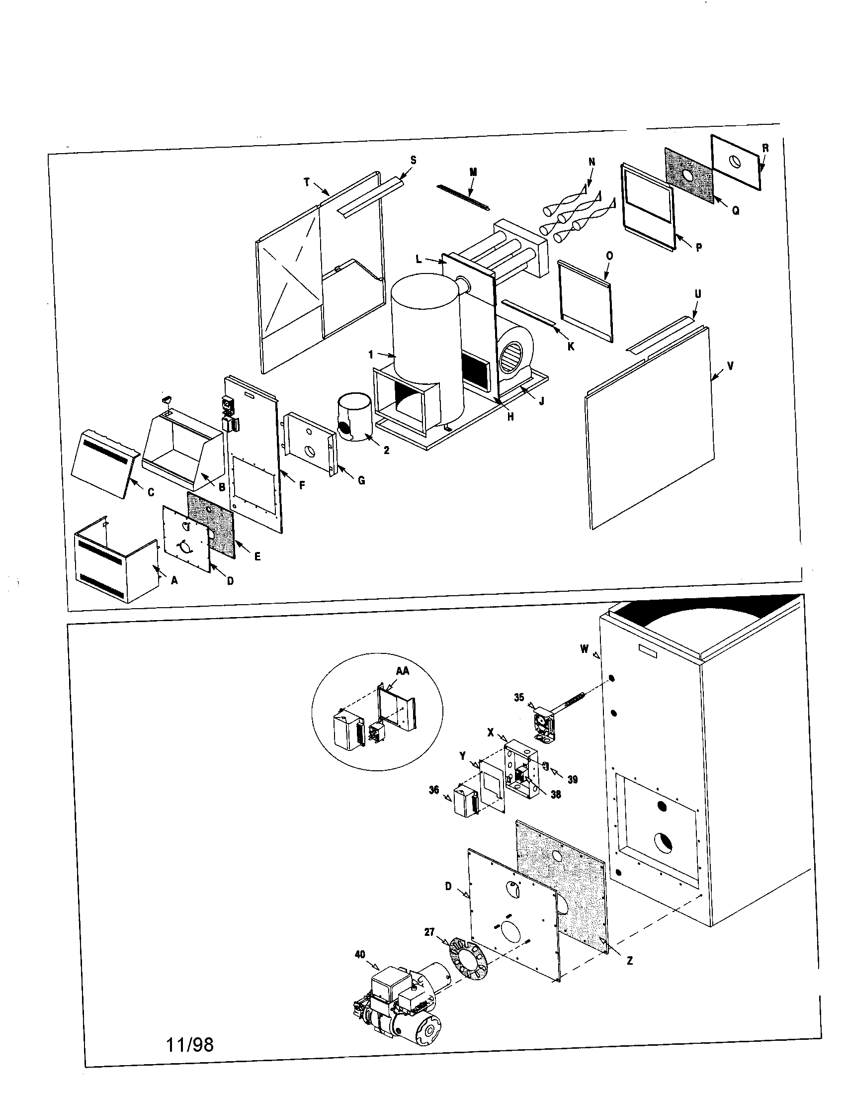 ICP LL05145BKA replacement parts diagram