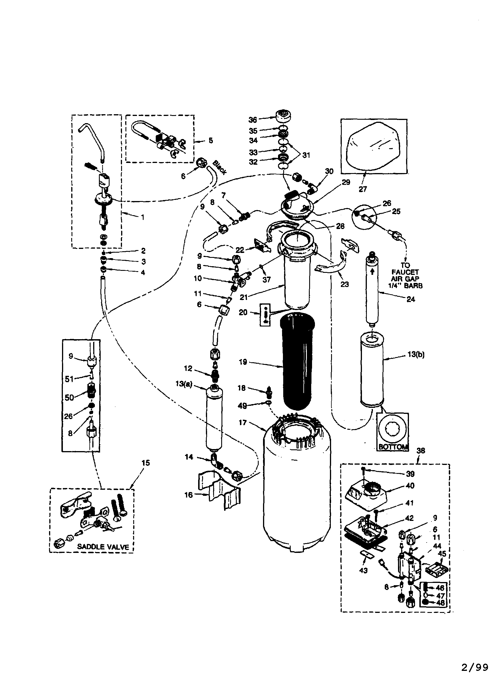 Kenmore 625347030 sears home drinking water system diagram
