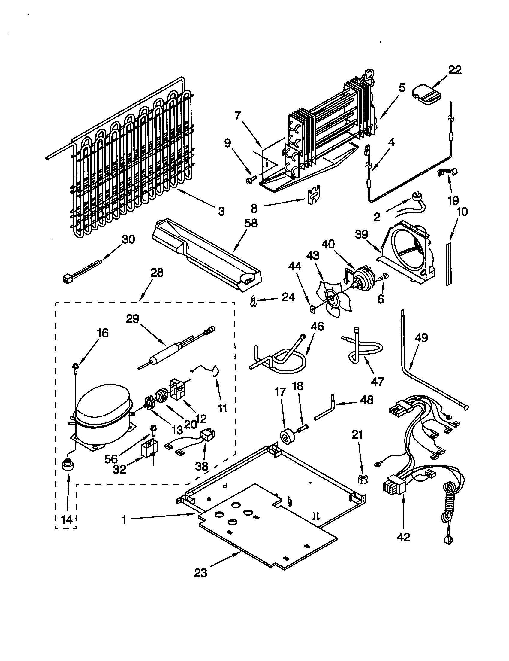 KitchenAid KTRS22MGWH01 unit diagram