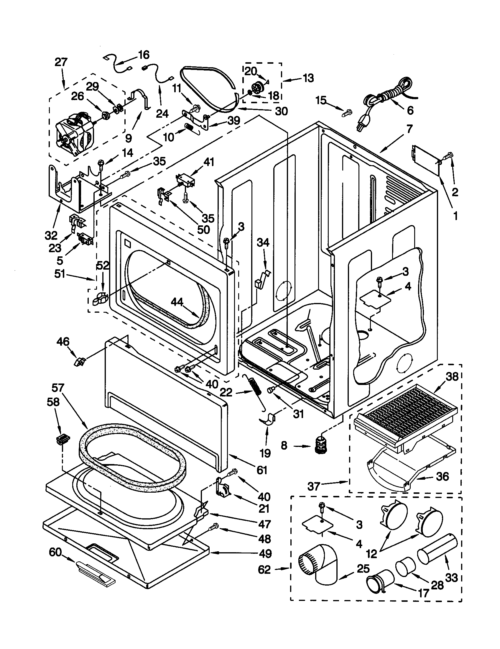 Kenmore 11077902792 cabinet diagram