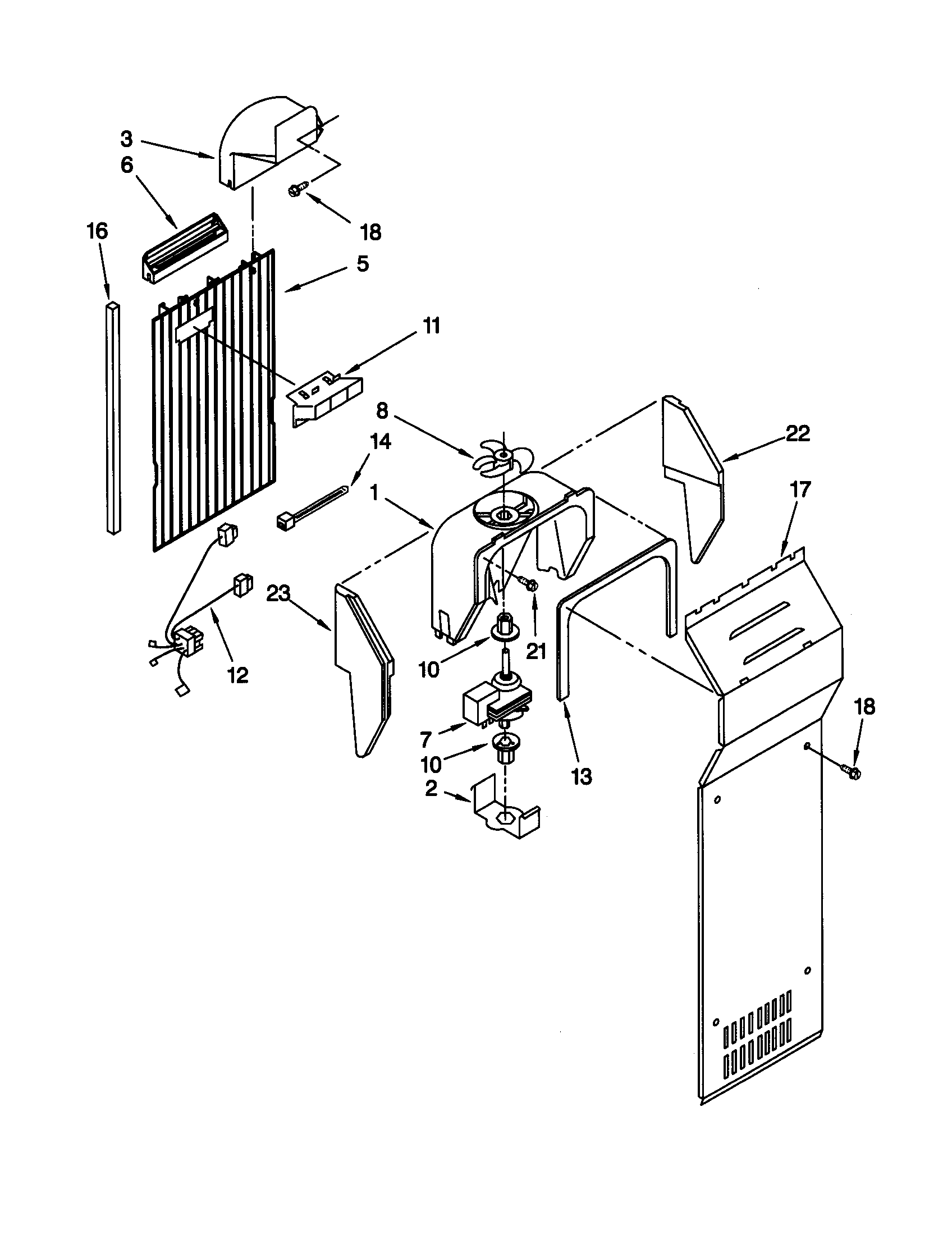 Kenmore 10658287891 air flow diagram
