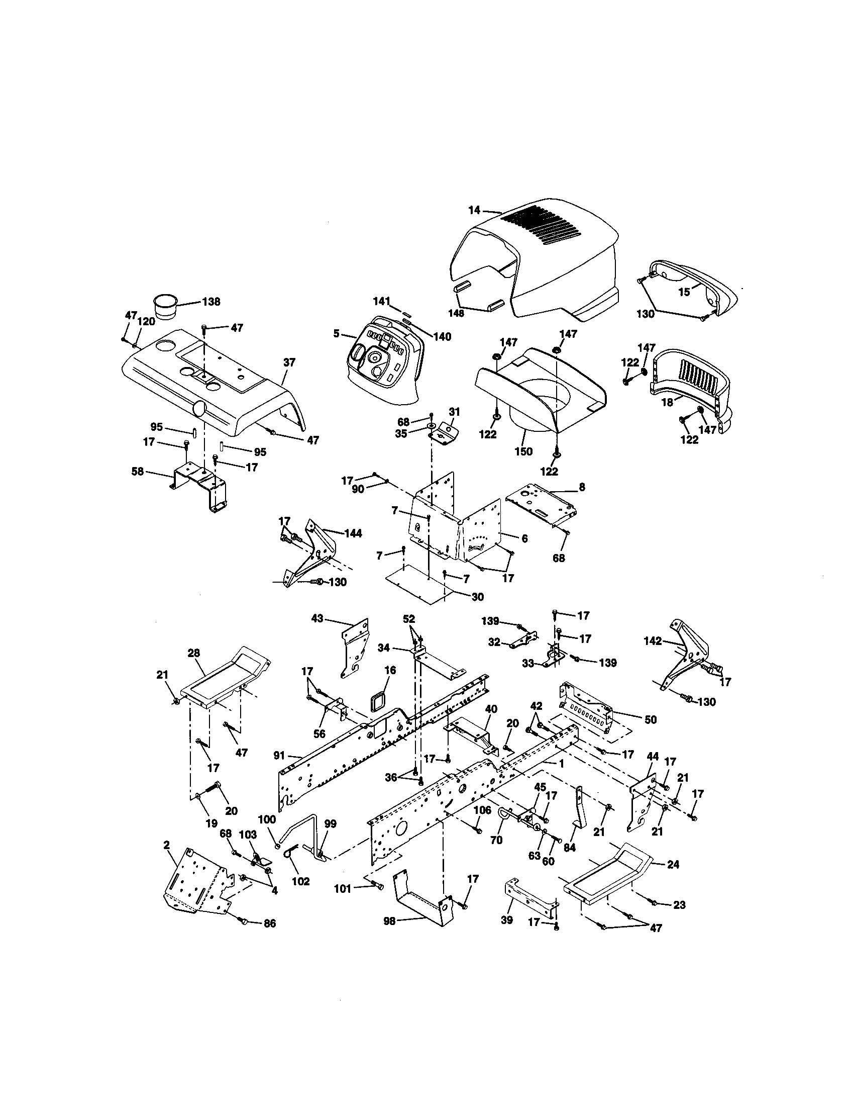 Craftsman 917273060 chassis and enclosures diagram
