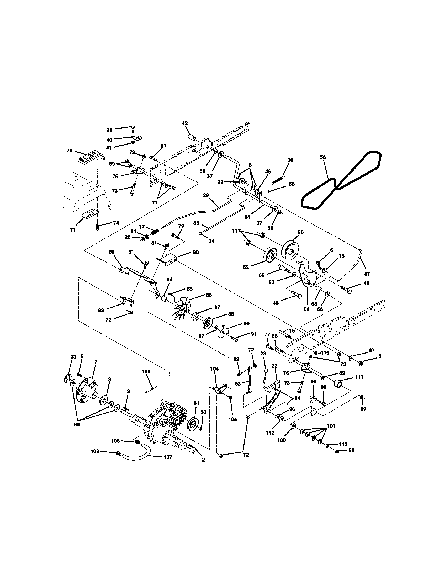 Craftsman 917273060 ground drive diagram