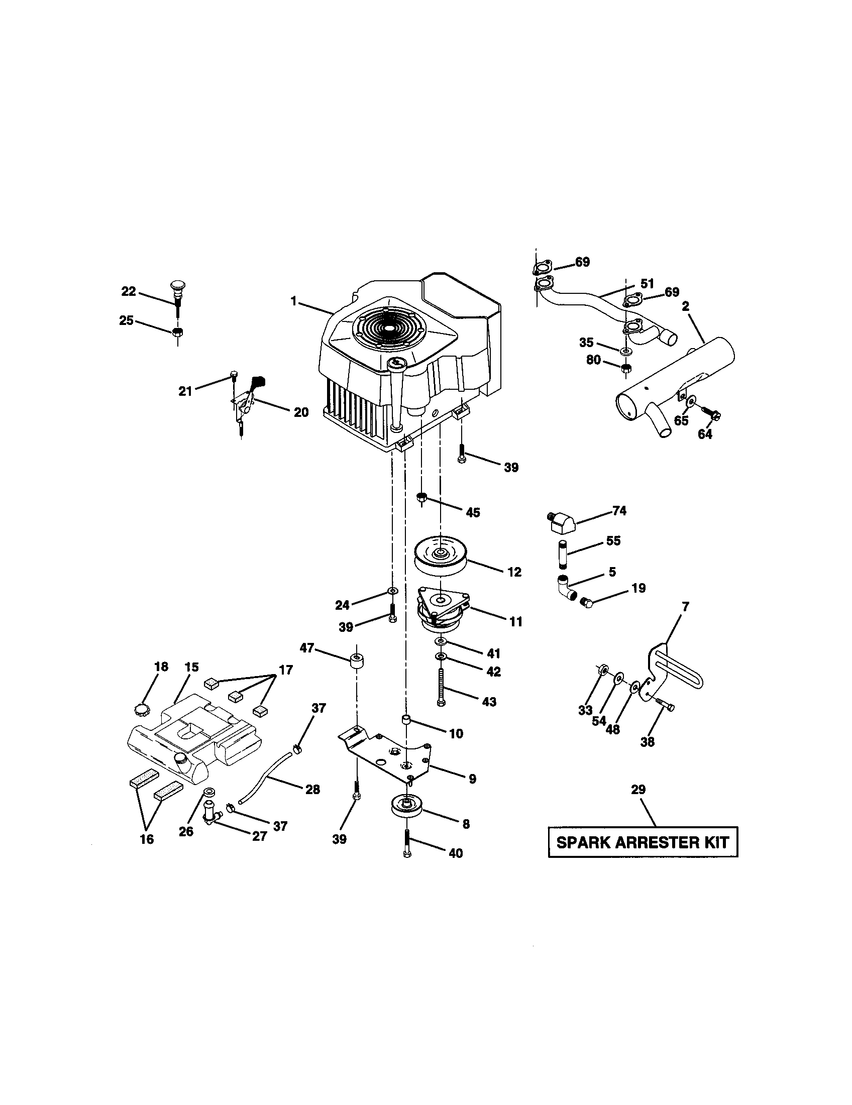 Craftsman 917273060 engine diagram