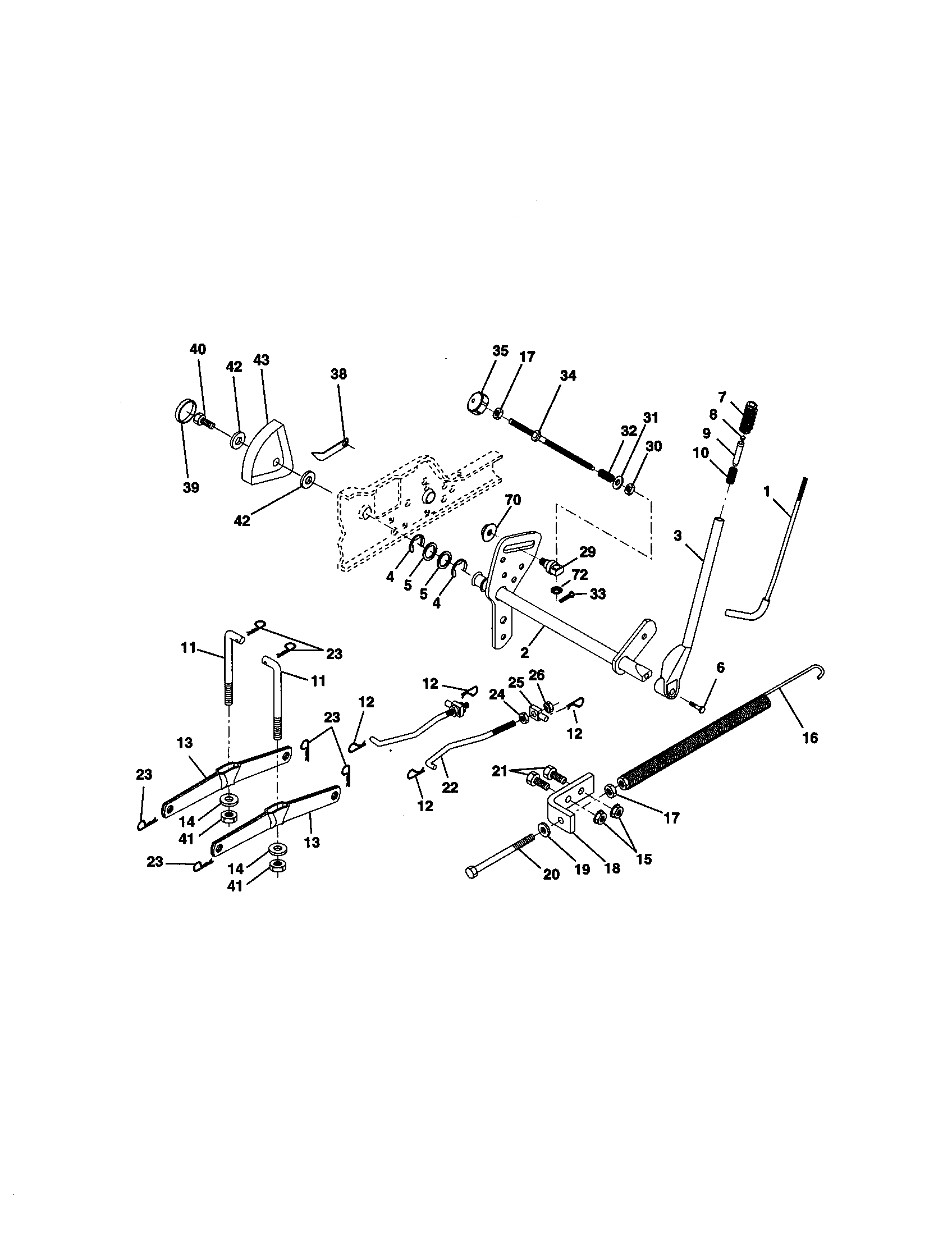 Craftsman 917273060 lift assembly diagram