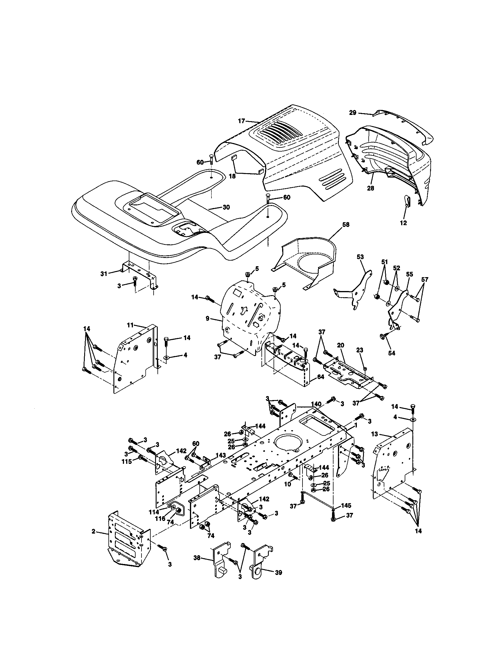 Craftsman 917270770 chassis and enclosures diagram