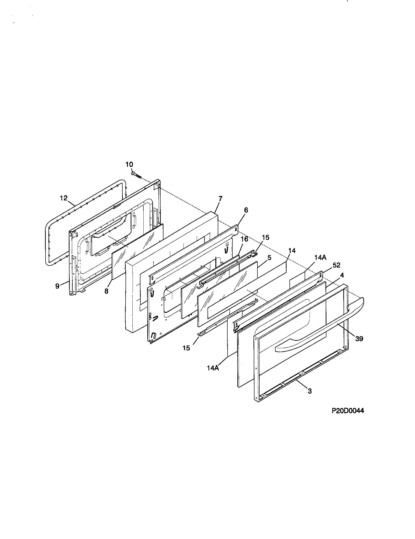 Kenmore 79095731891 door diagram