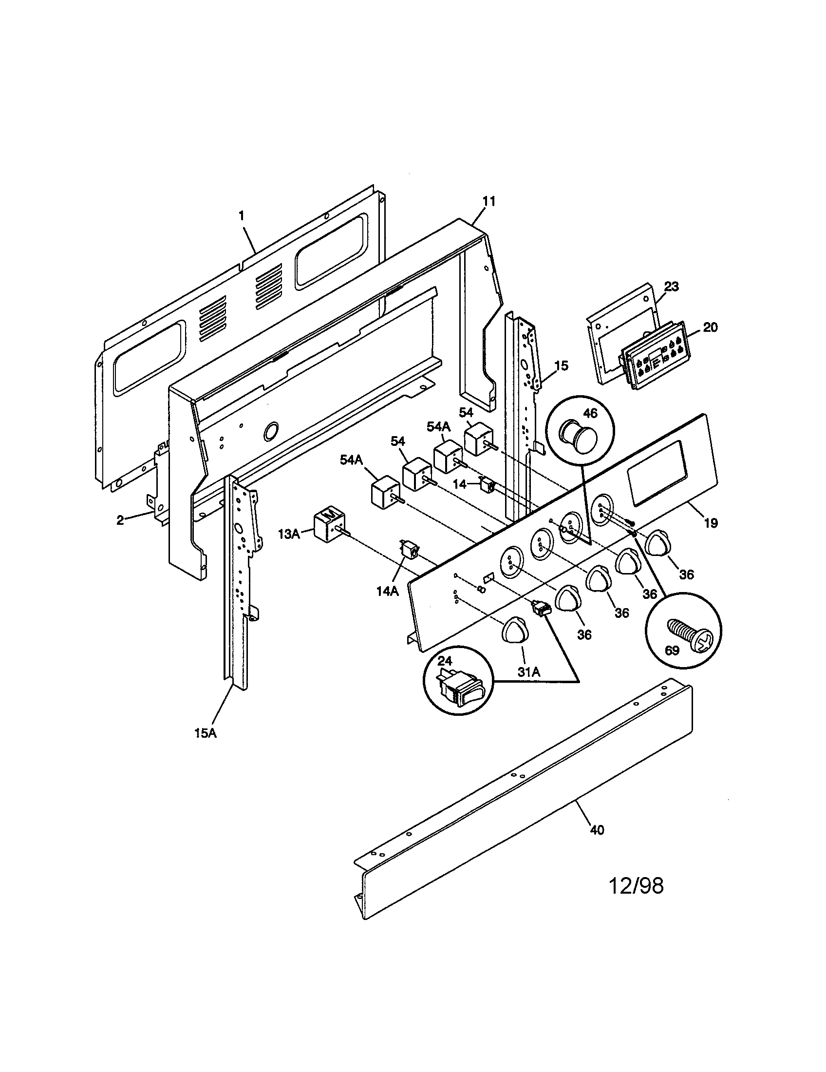 Kenmore 79095718891 backguard diagram