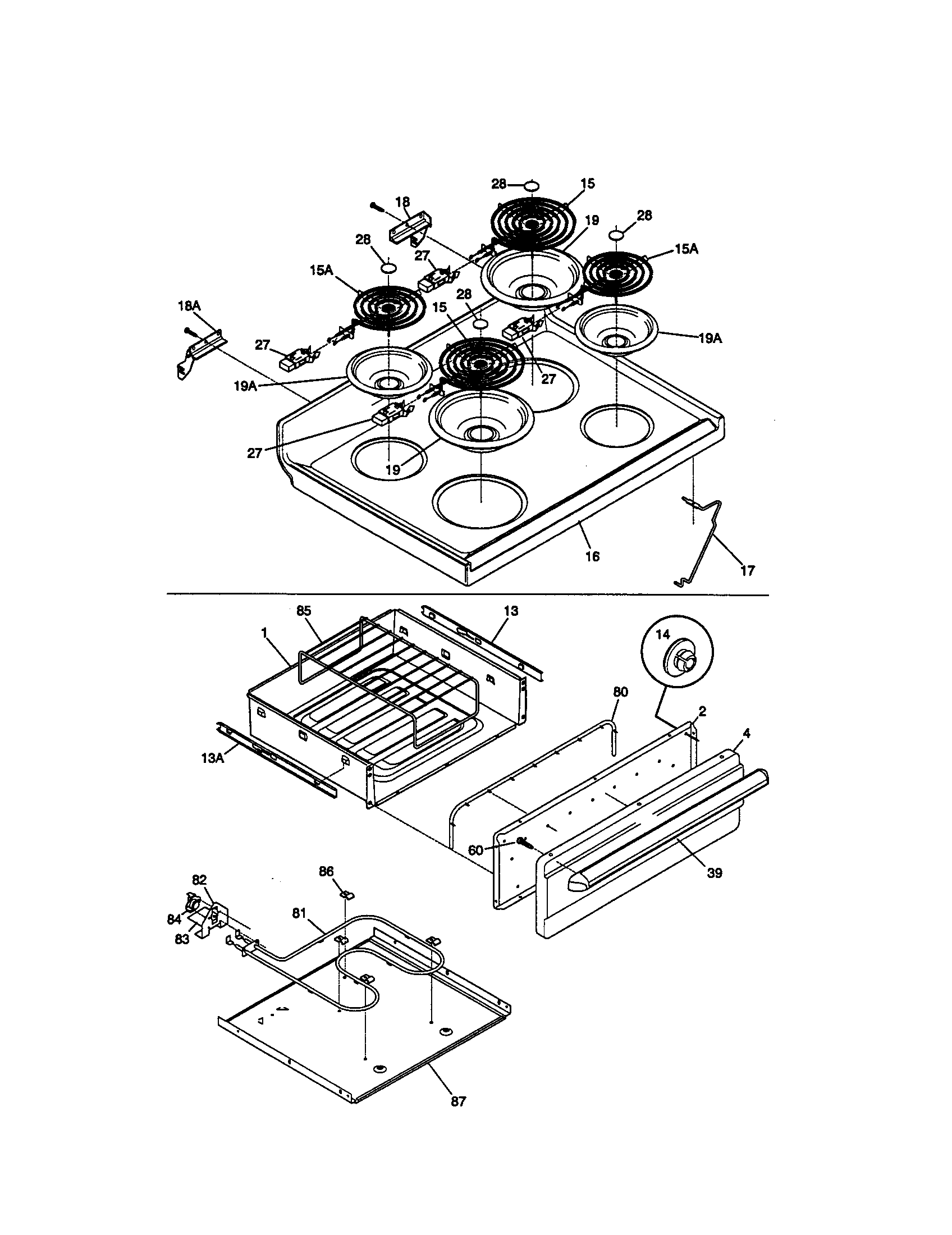 Kenmore 79095718891 top/drawer diagram