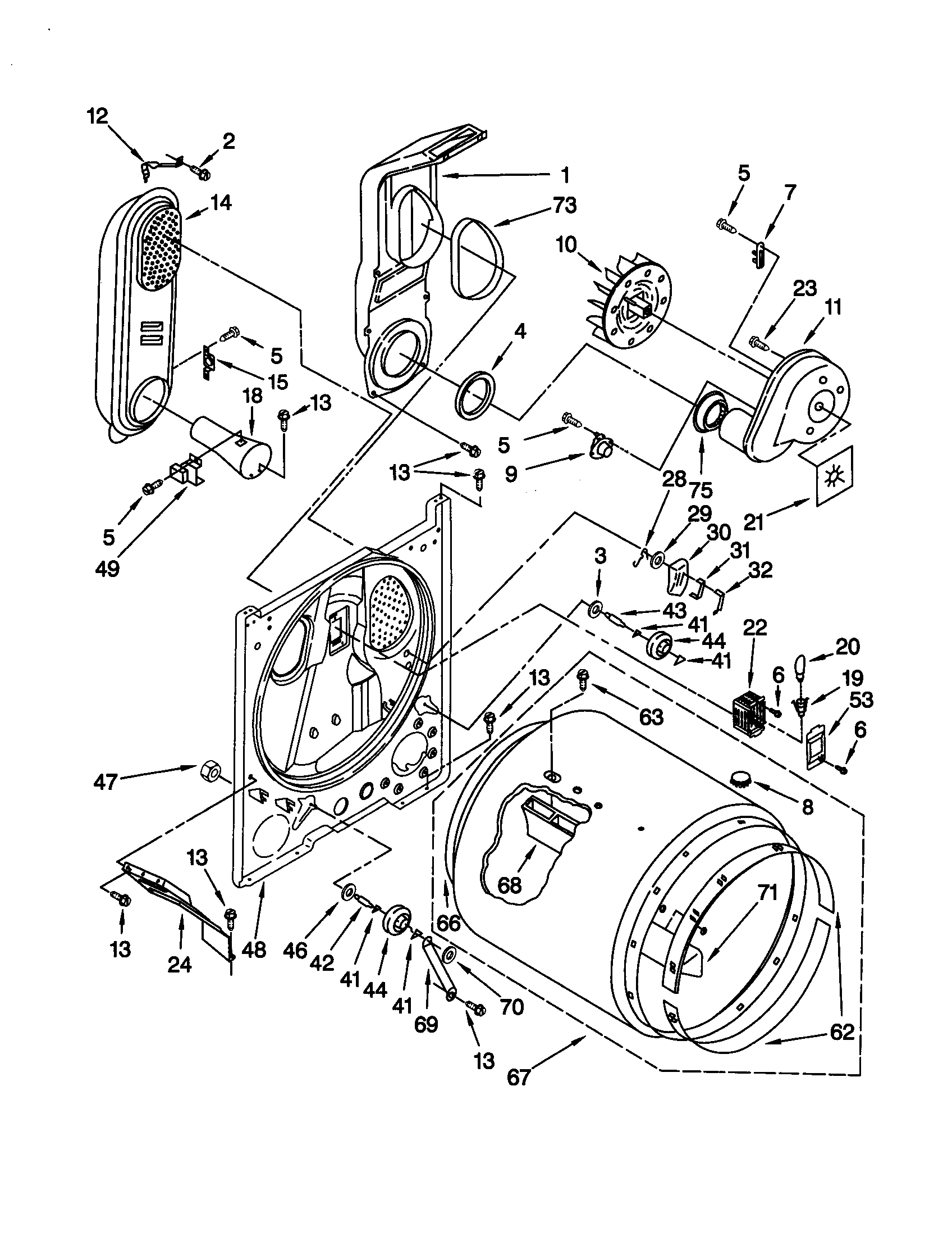Whirlpool LGC8858EZ3 bulkhead diagram