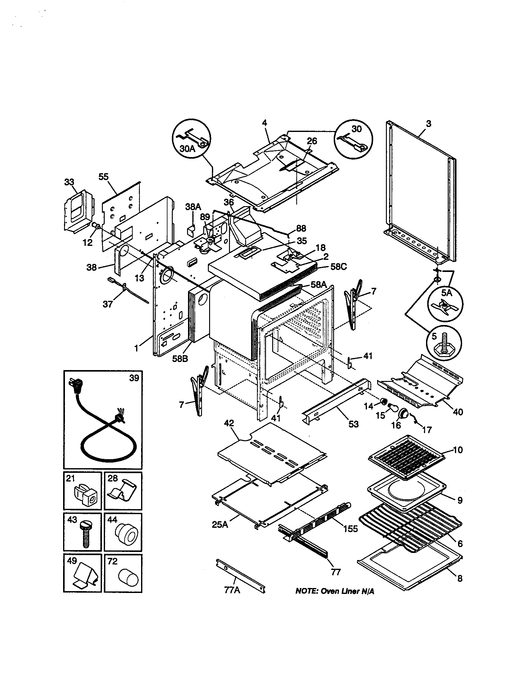 Kenmore 79075718892 body diagram