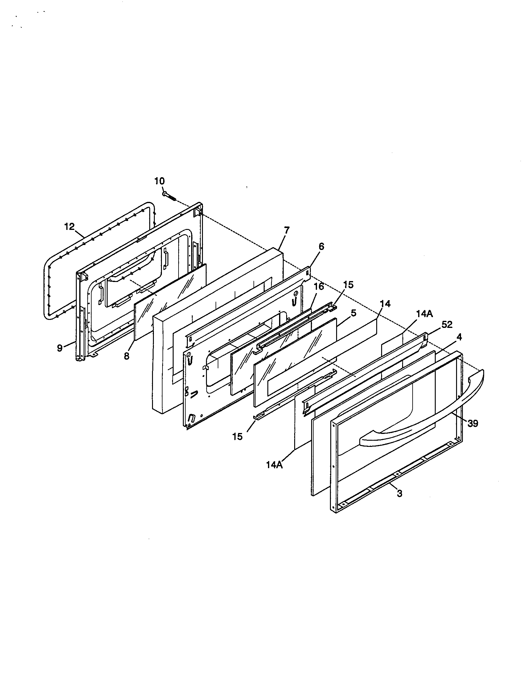 Kenmore 79075718892 door diagram