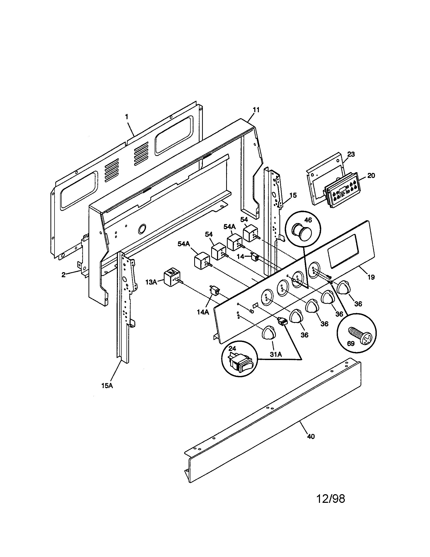 Kenmore 79095715891 backguard diagram