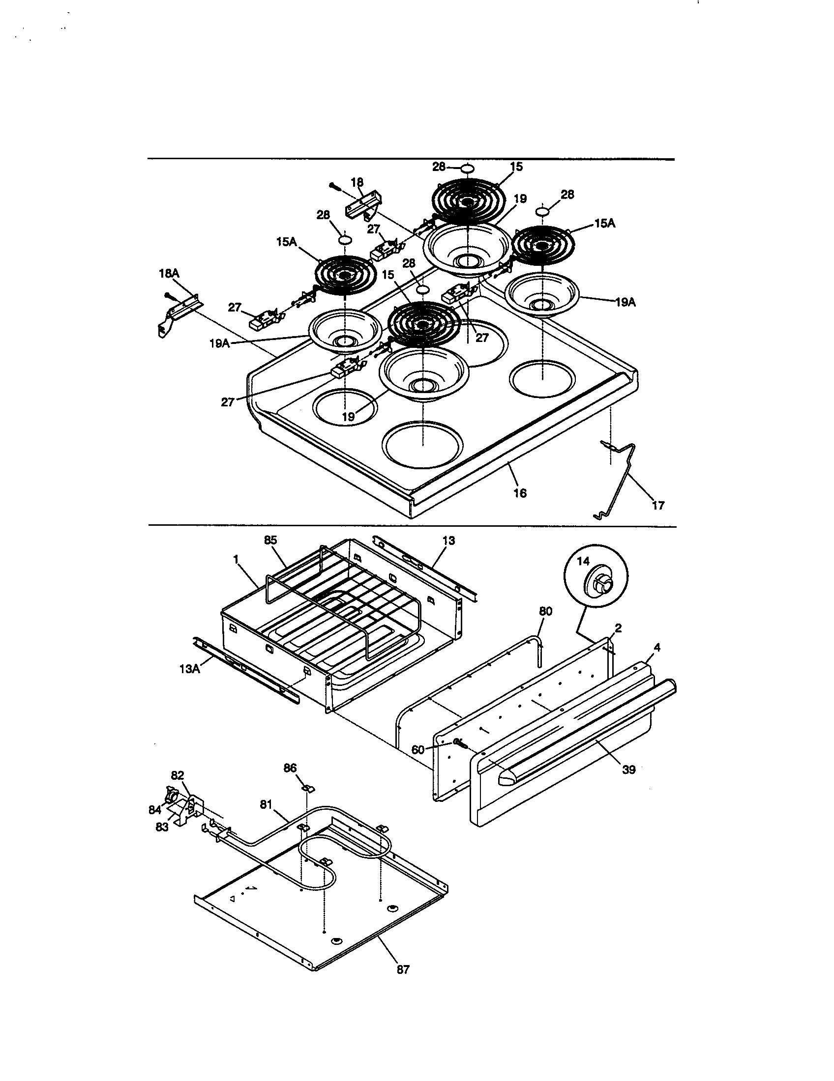 Kenmore 79095715891 top/drawer diagram