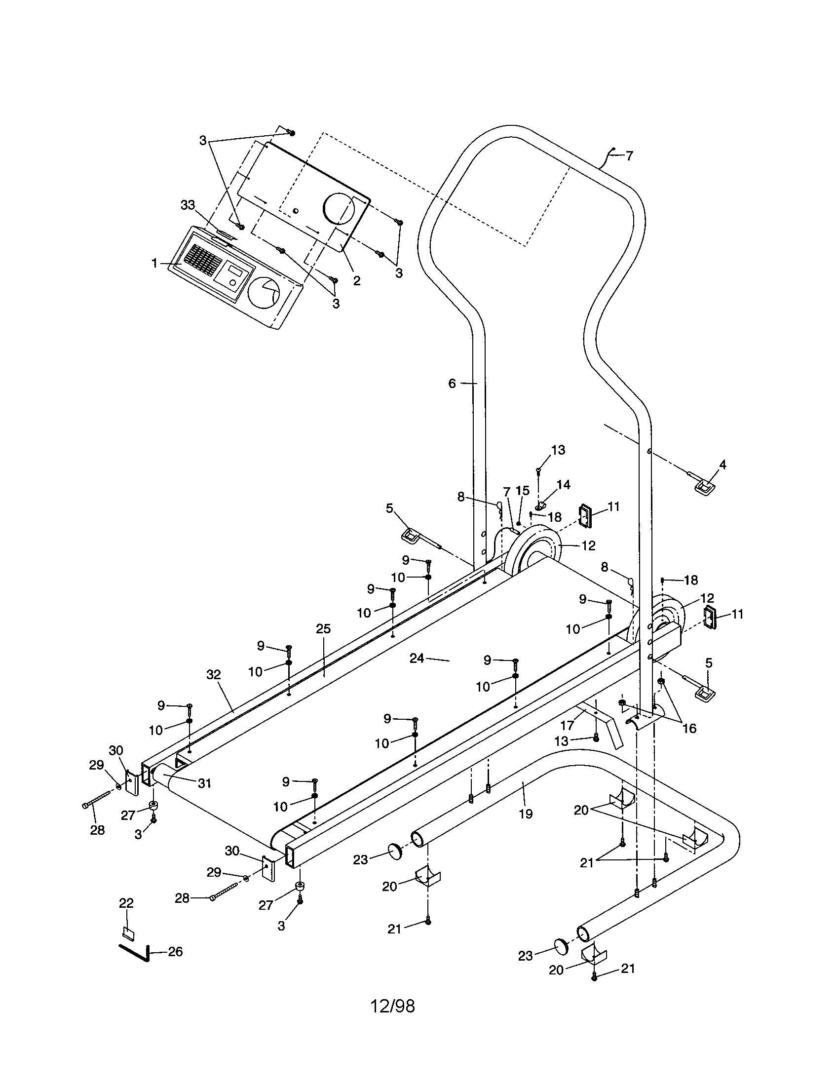 Weslo WLTL23580 unit parts diagram