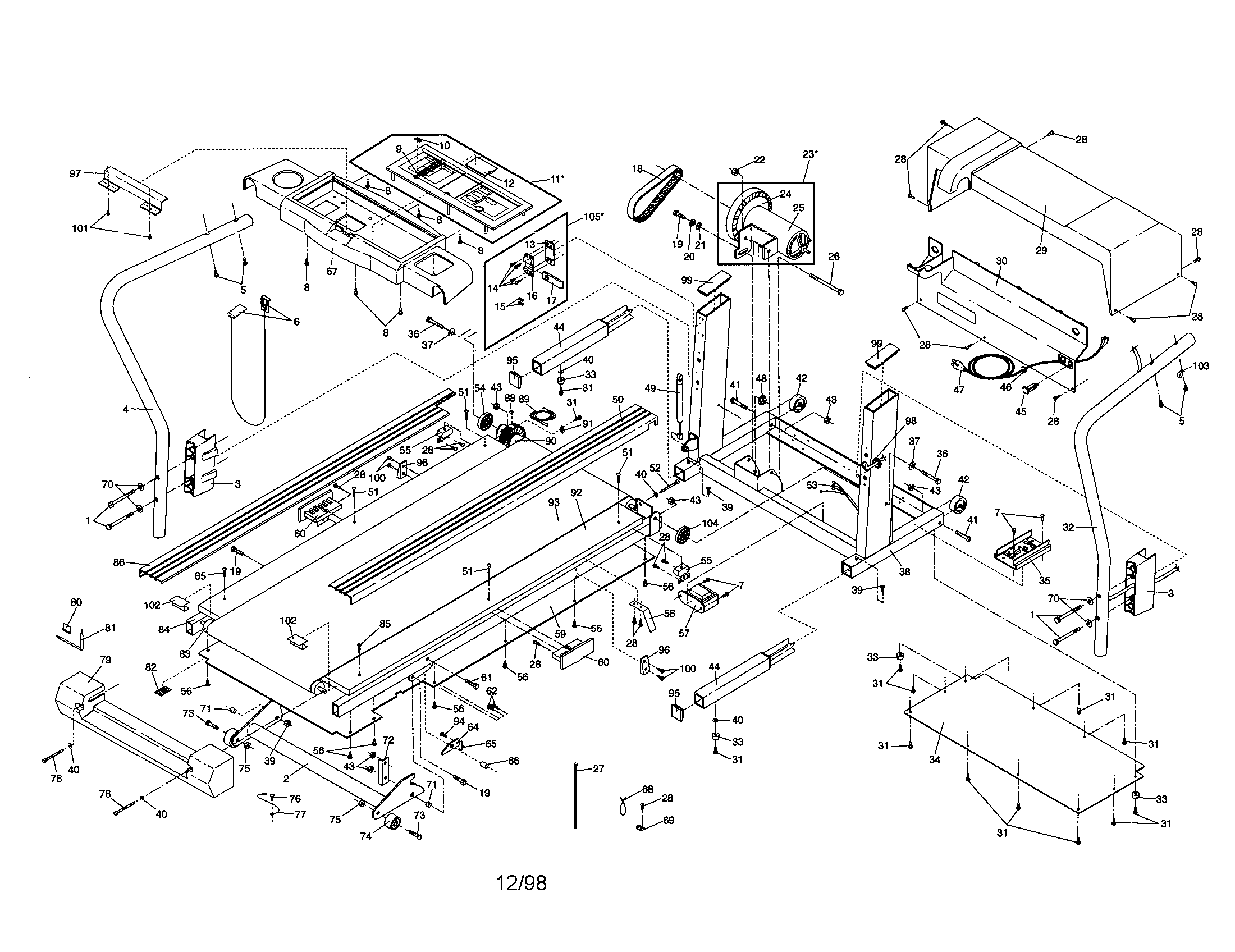 Weslo WLTL27081 unit parts diagram