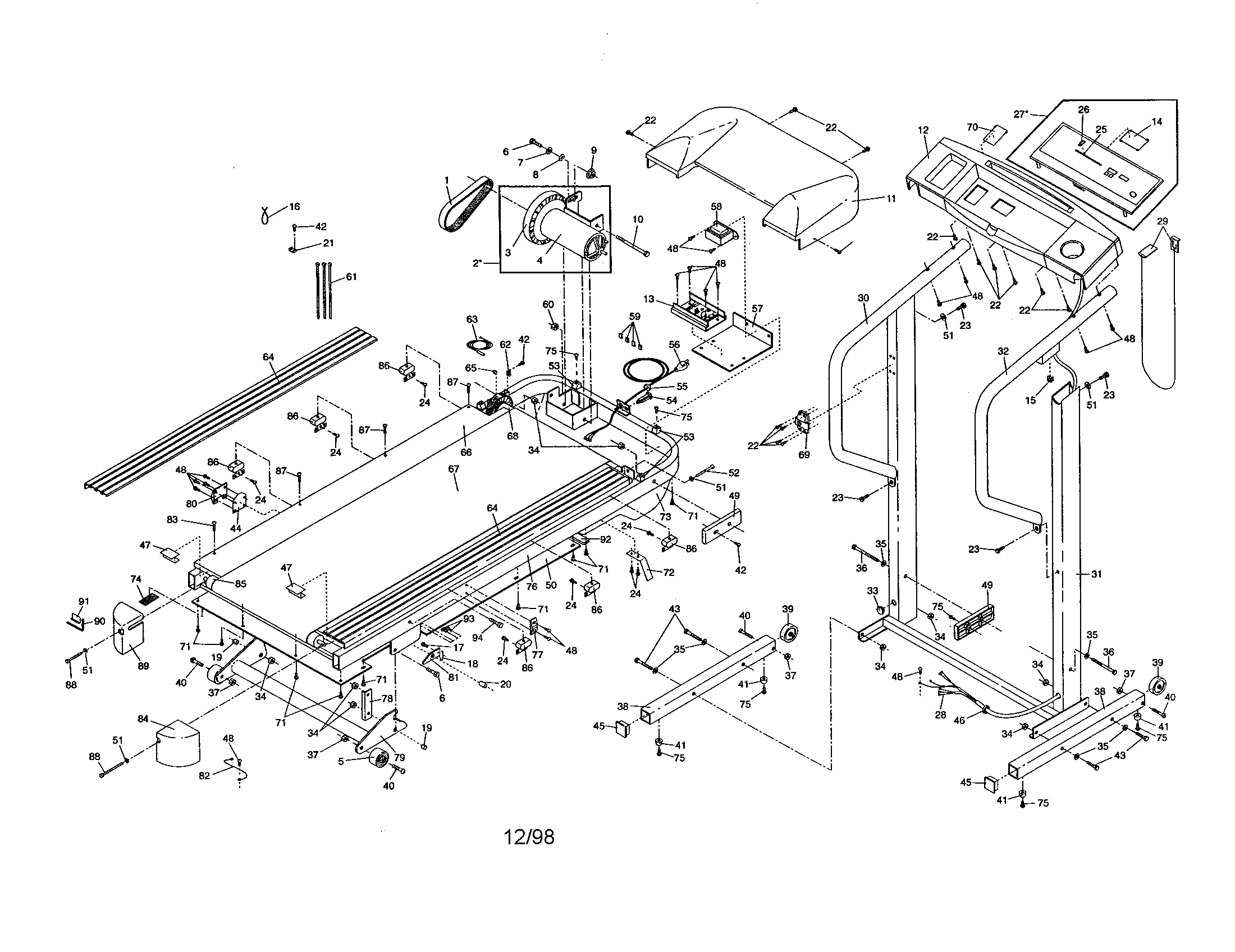 Weslo WLTL56581 unit parts diagram