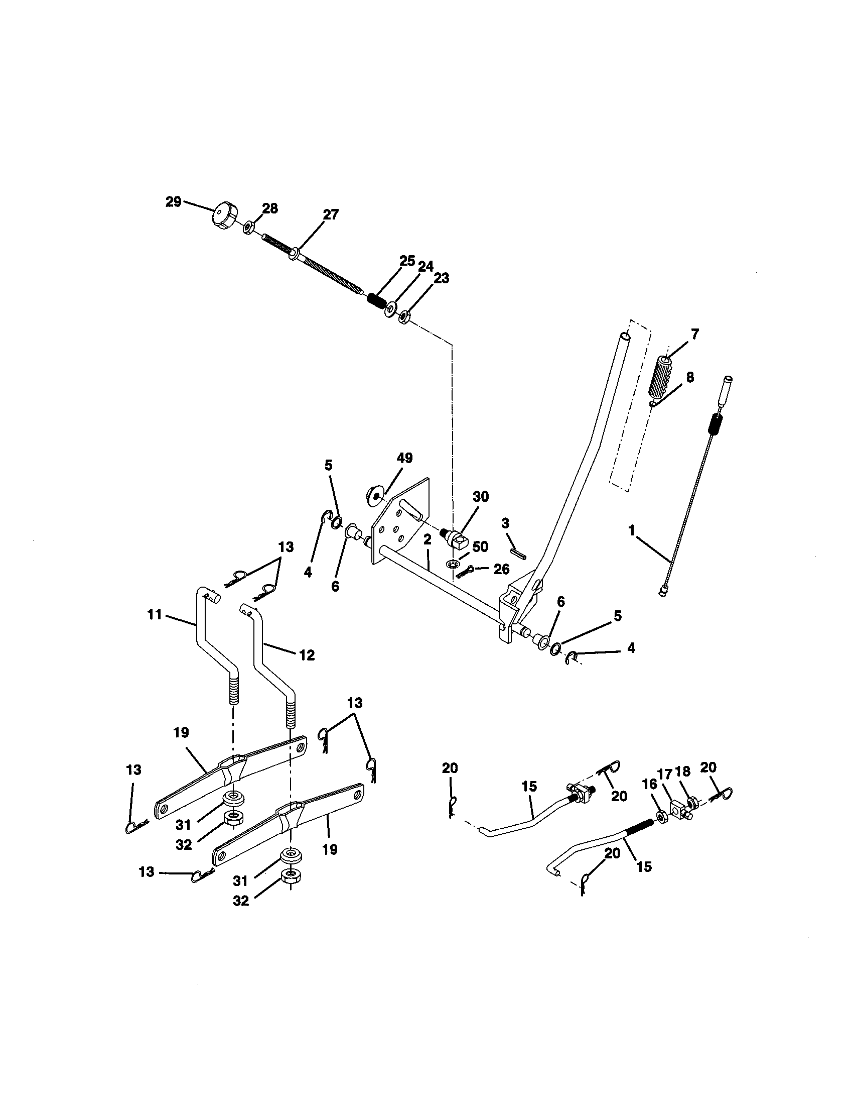 Craftsman 917271111 lift assembly diagram