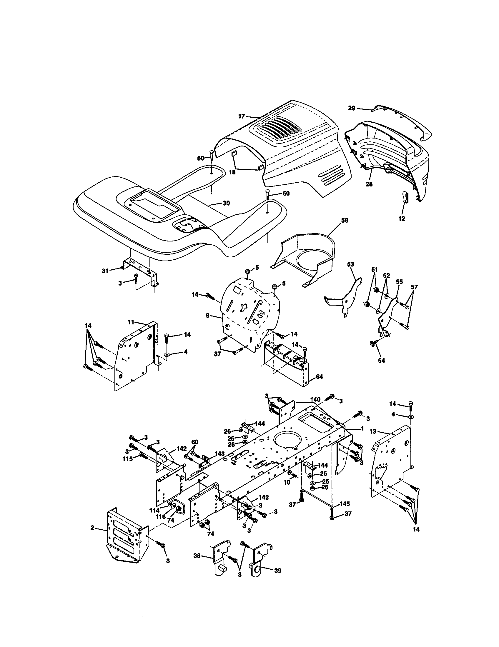 Craftsman 917271013 chassis and enclosures diagram