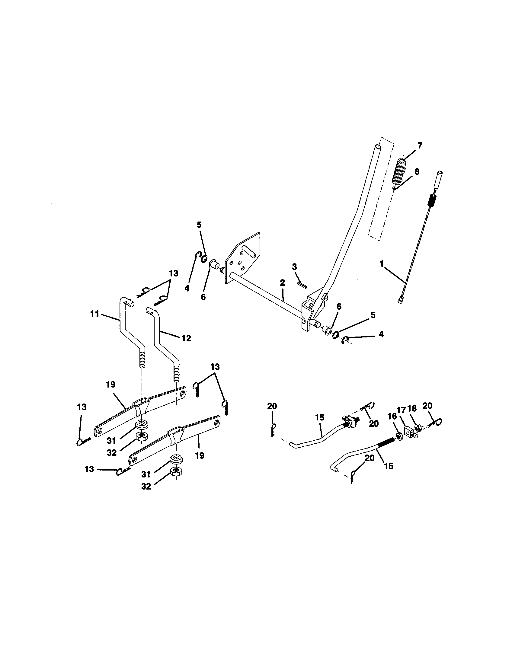 Craftsman 917271013 lift assembly diagram