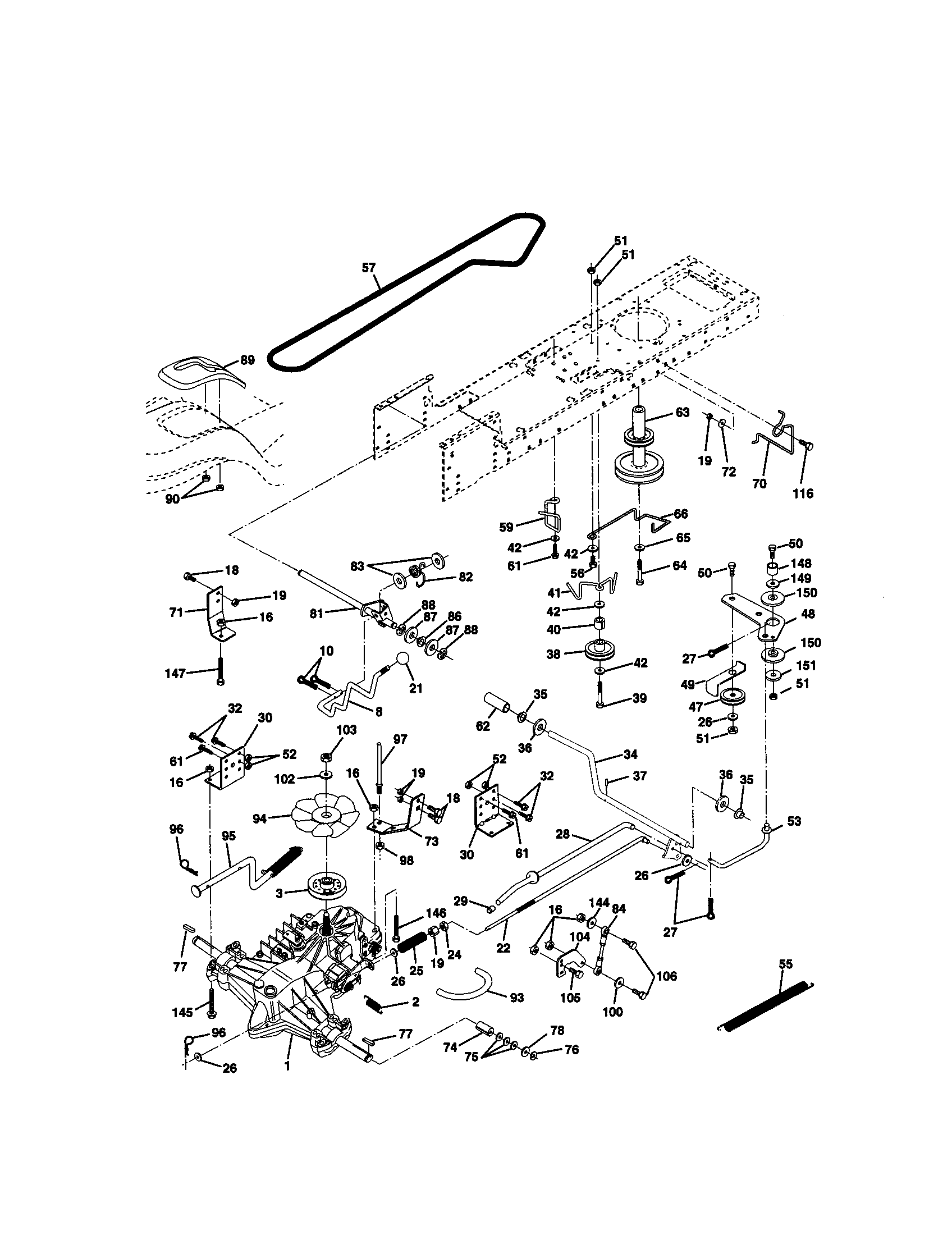 Craftsman 917271023 ground drive diagram