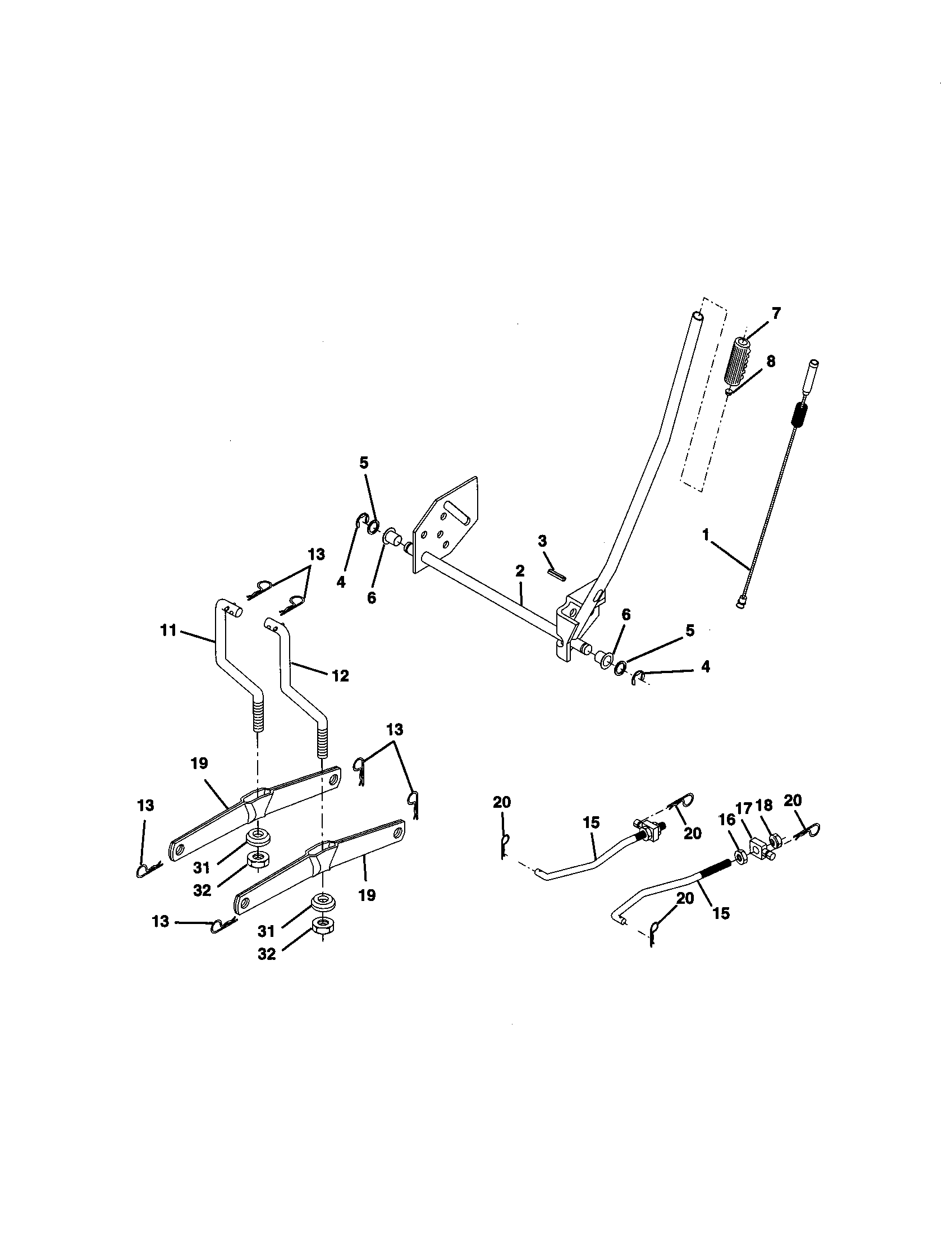 Craftsman 917271023 lift assembly diagram