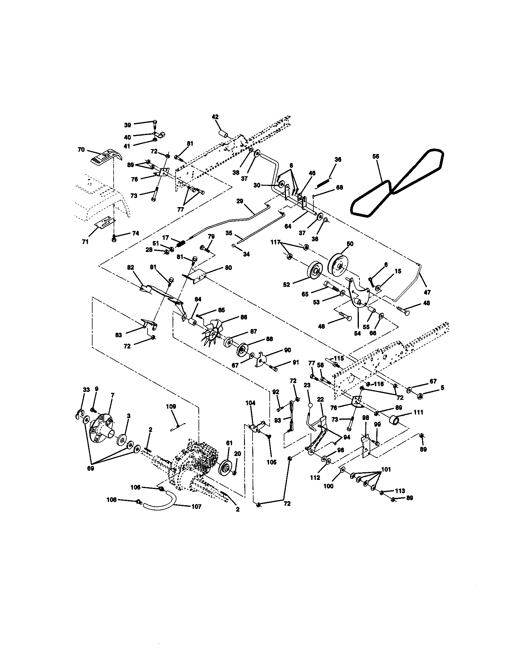 Craftsman 917273200 ground drive diagram
