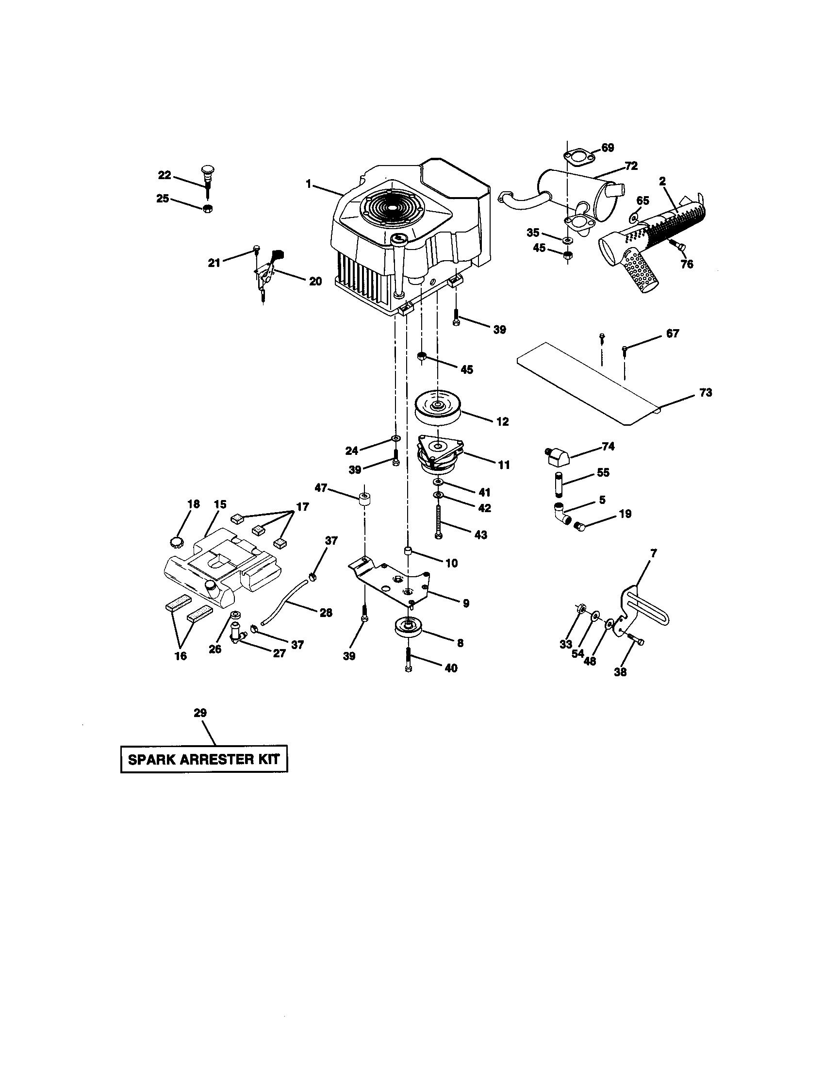 Craftsman 917273200 engine diagram