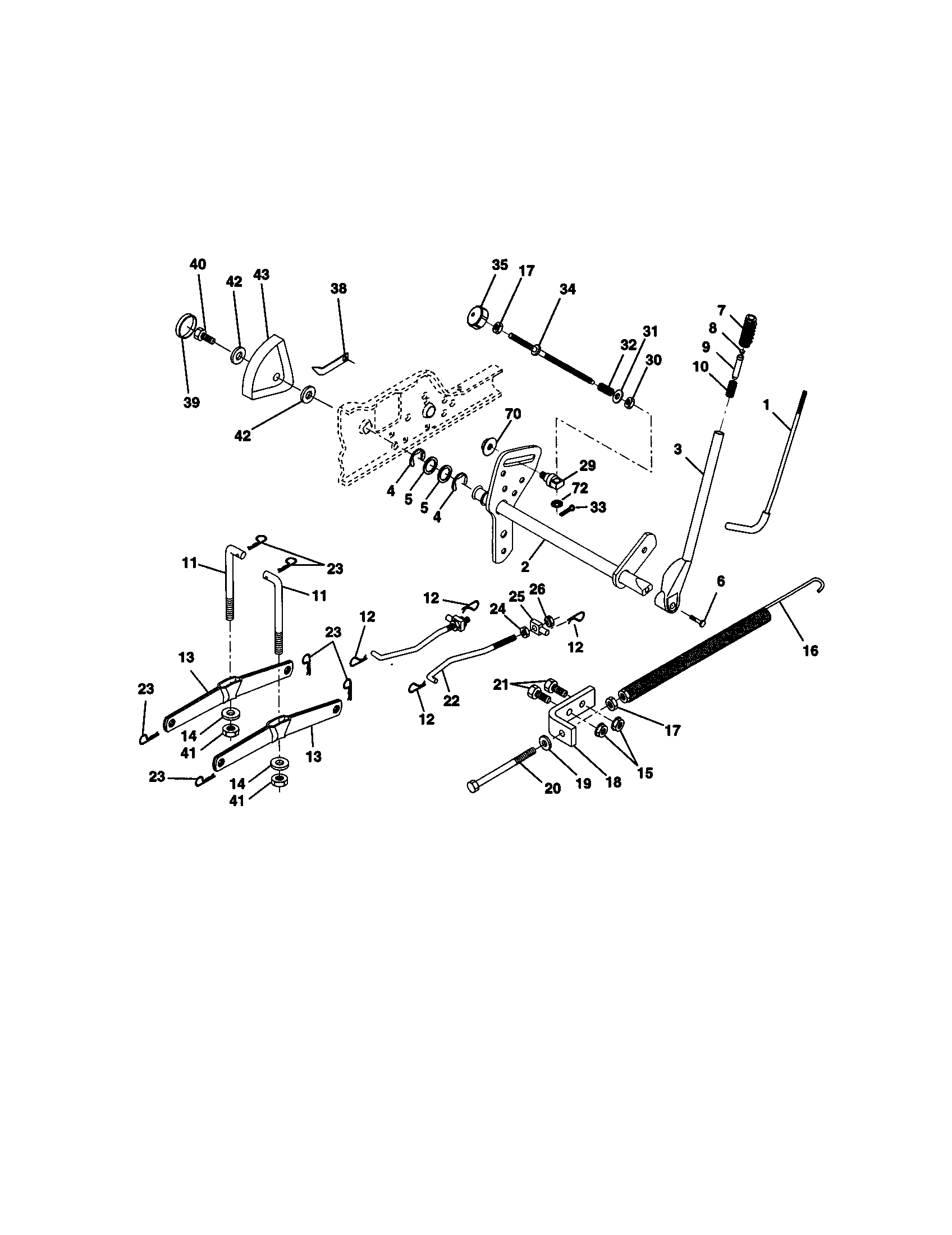 Craftsman 917273200 lift assembly diagram