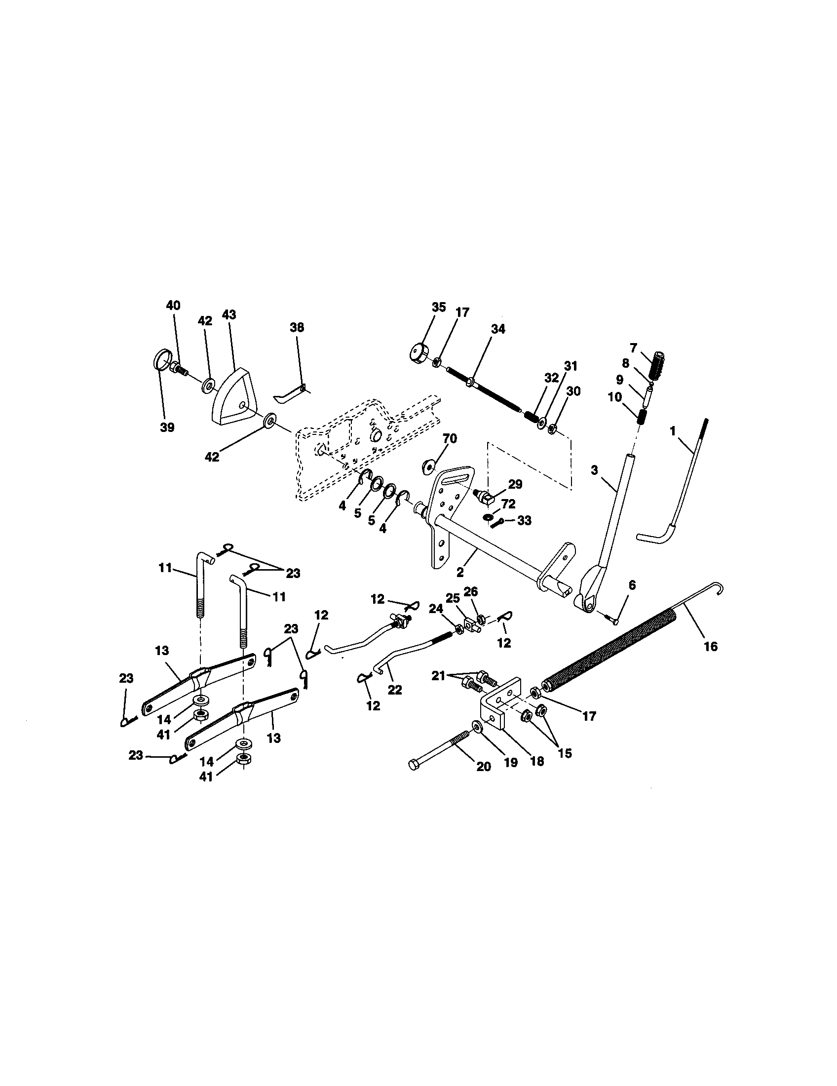 Craftsman 917273013 lift assembly diagram