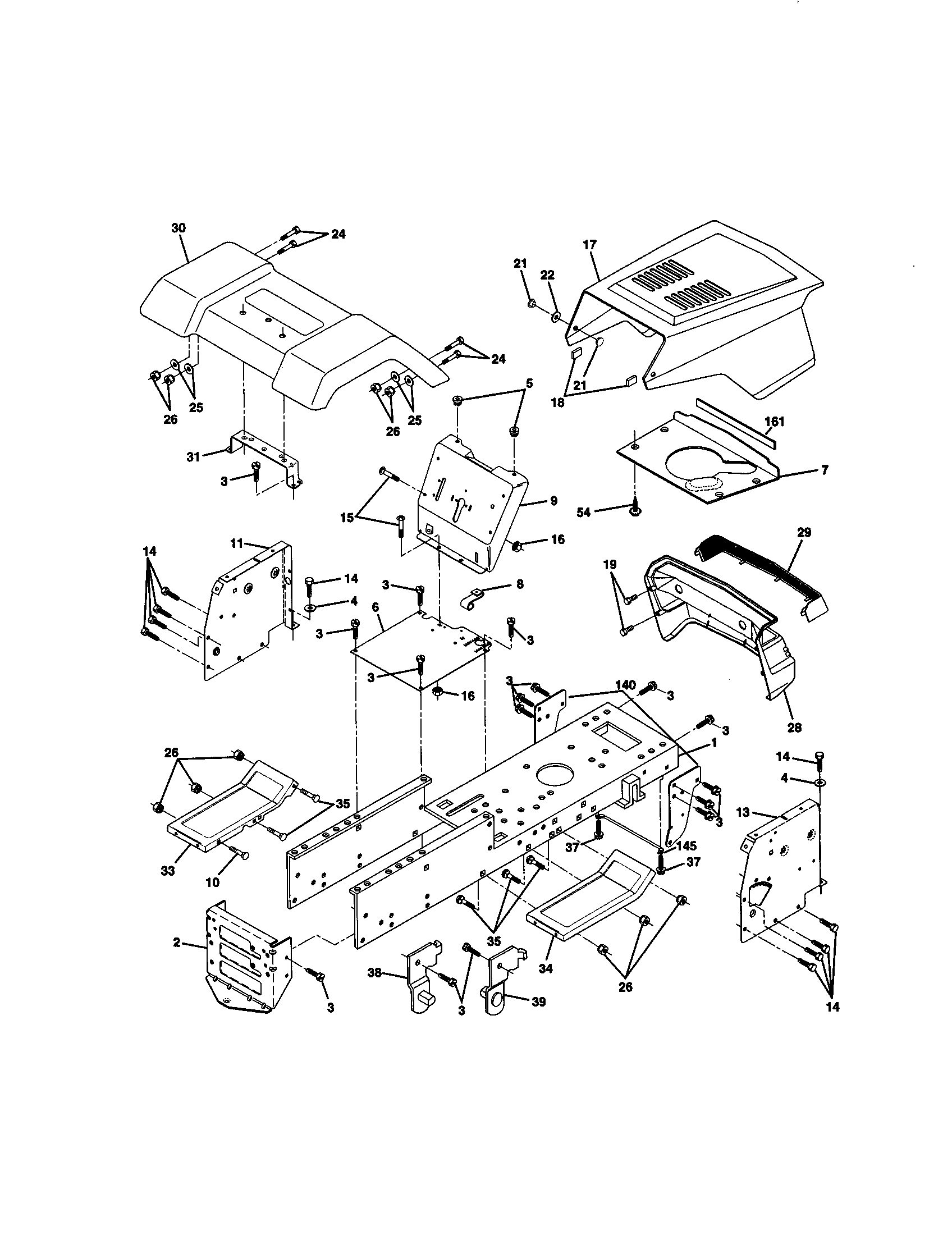 Craftsman 917270430 chassis and enclosures diagram