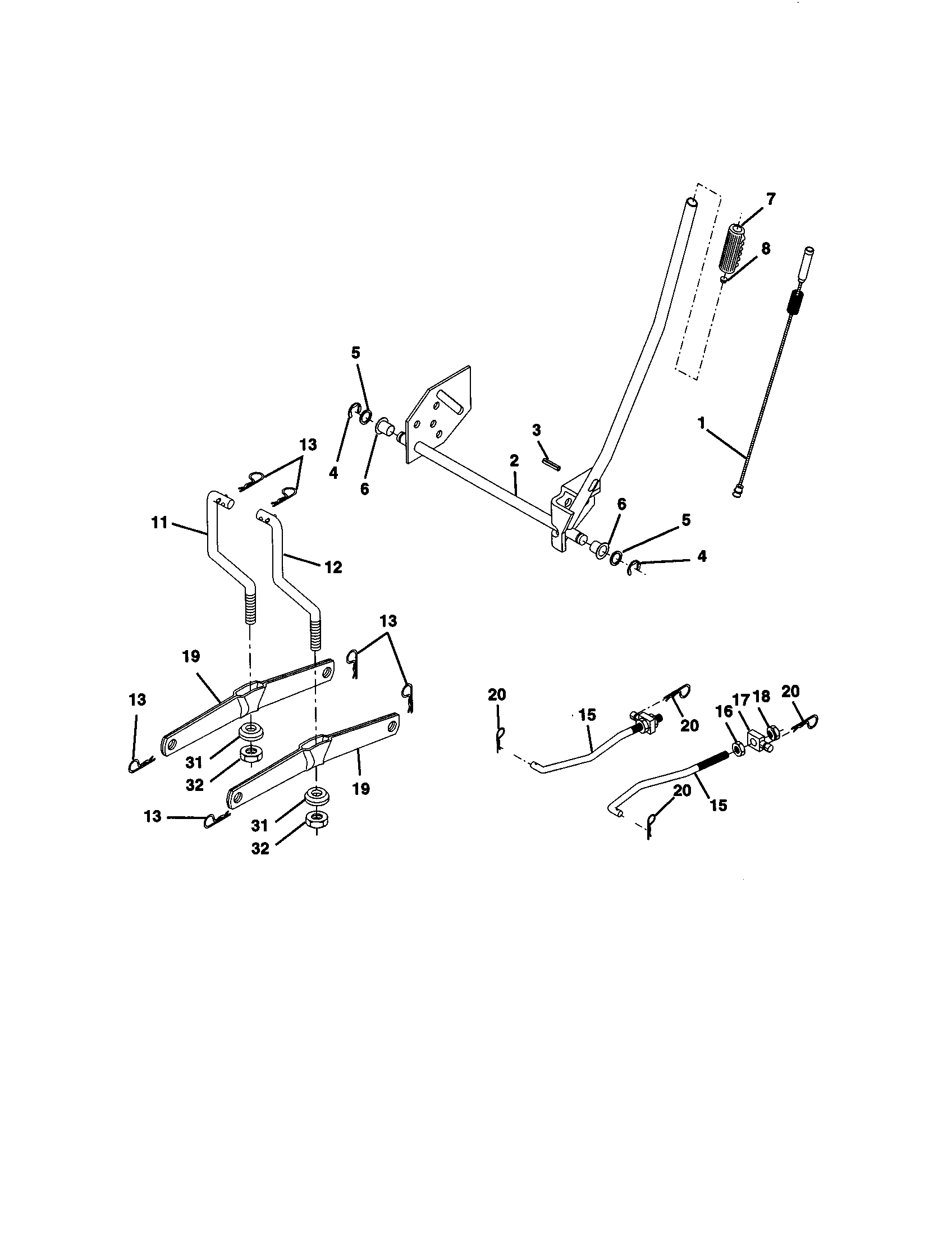 Craftsman 917270430 lift assembly diagram