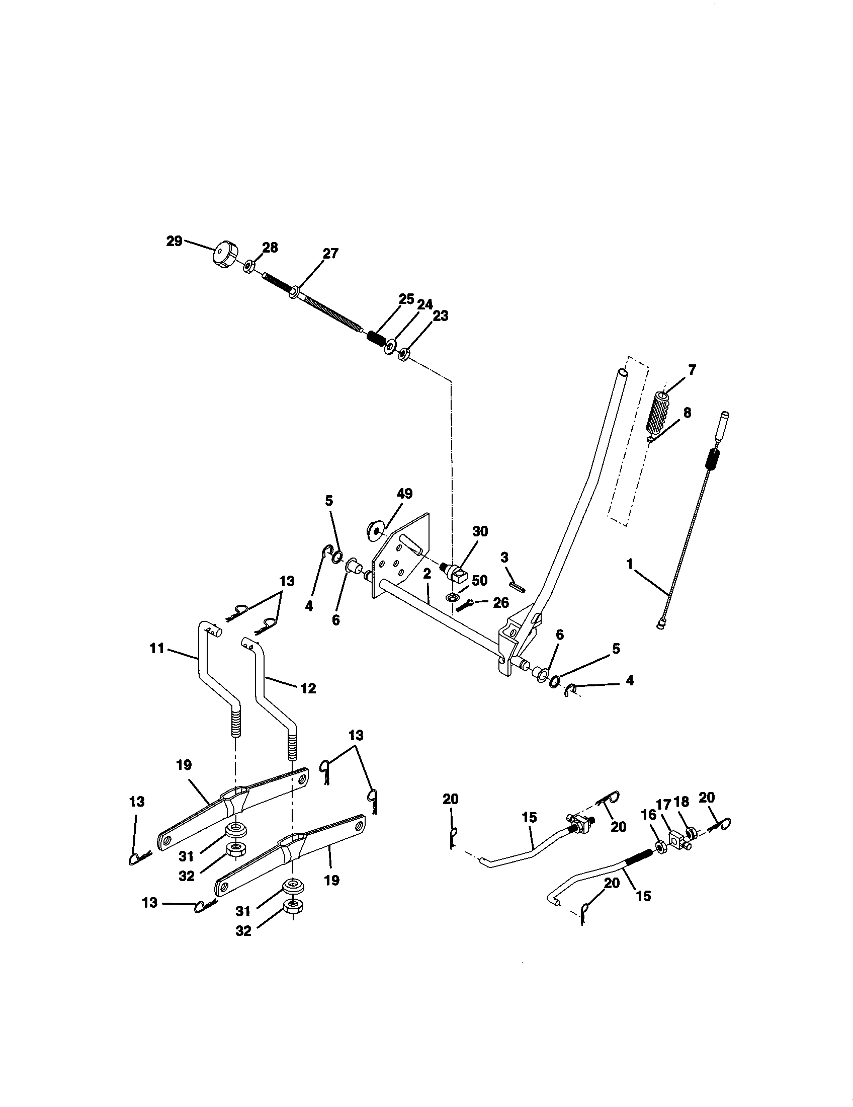 Craftsman 917271031 lift assembly diagram