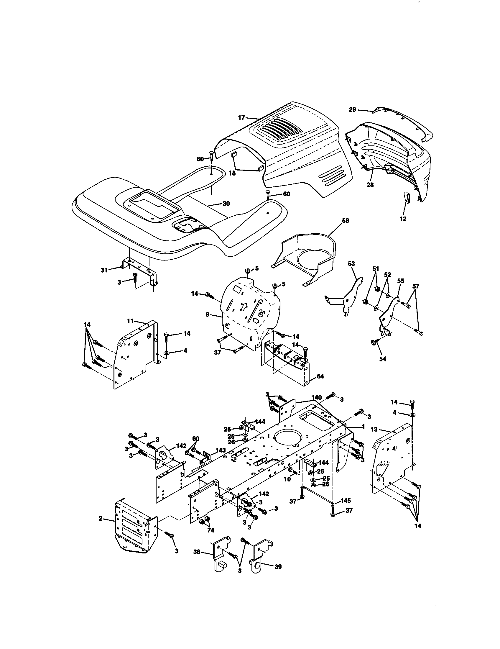 Craftsman 917271042 chassis and enclosures diagram
